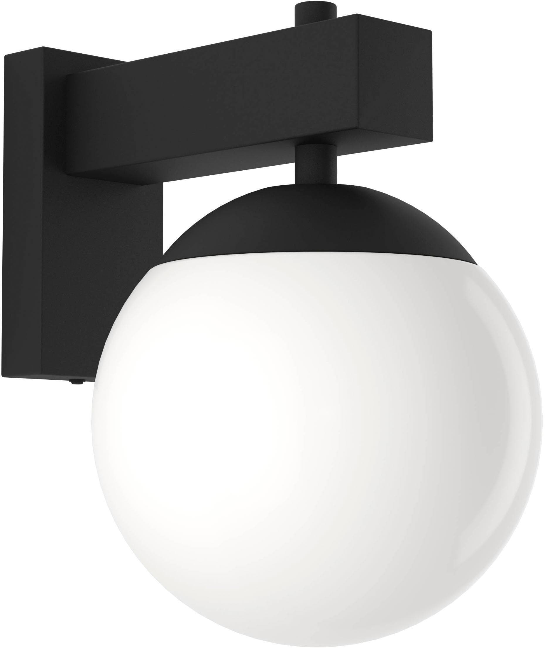 Eglo Außenwandleuchte Bufalata Schwarz/Opalweiß