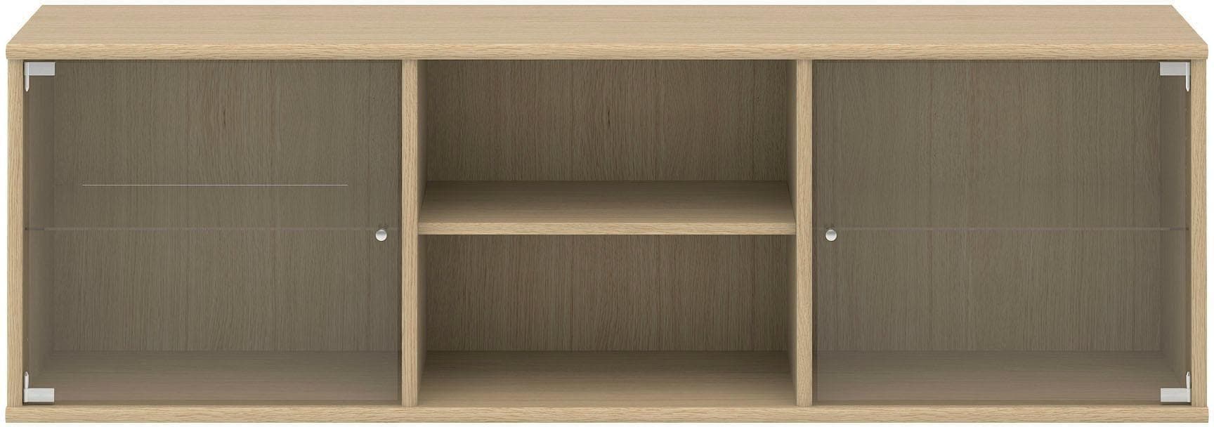 HAMMEL FURNITURE Lowboard Mistral Weiß 2 Glastüren