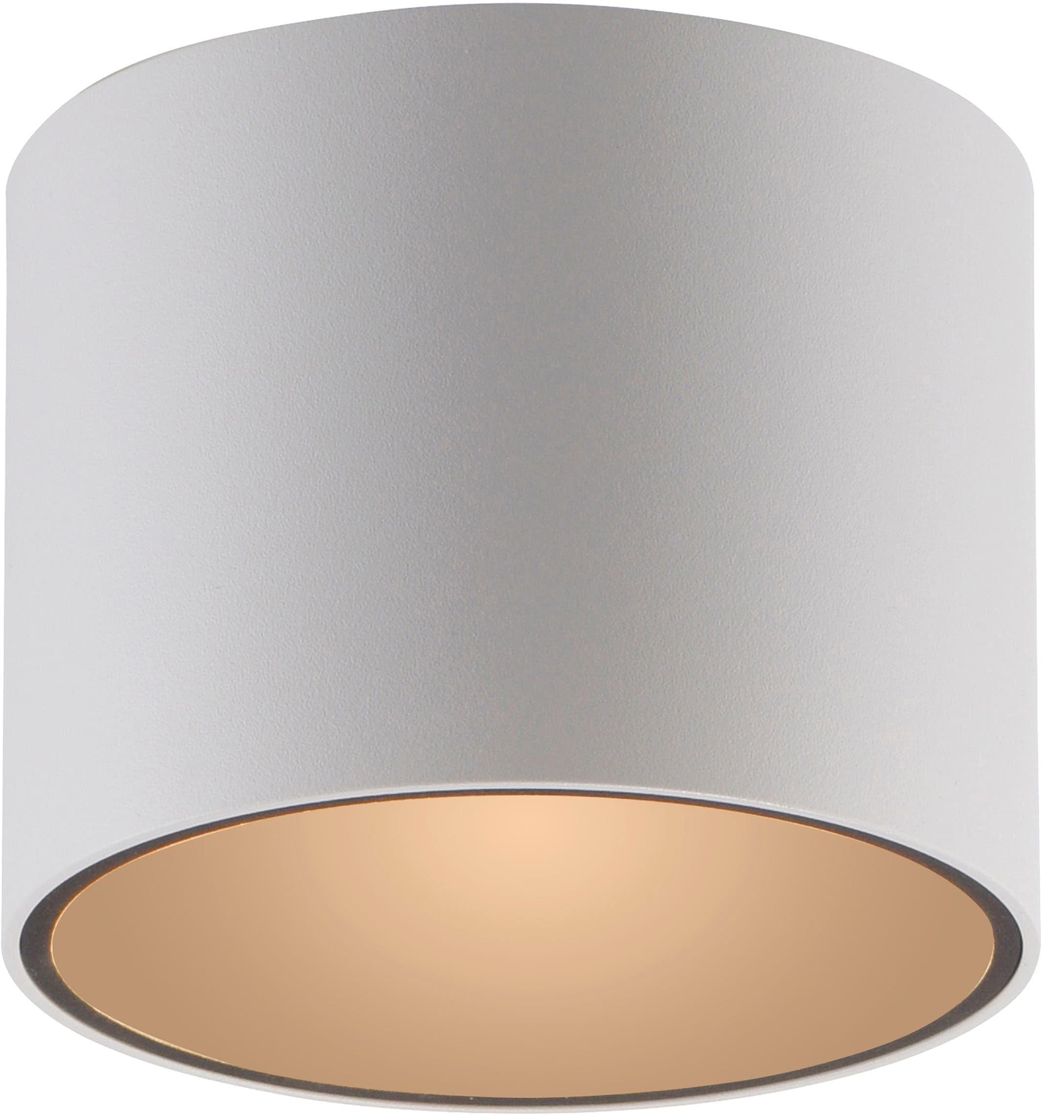 PURE LED-Bad-Deckenlampe Point, weiß, Ø 18 cm, Metall, IP44