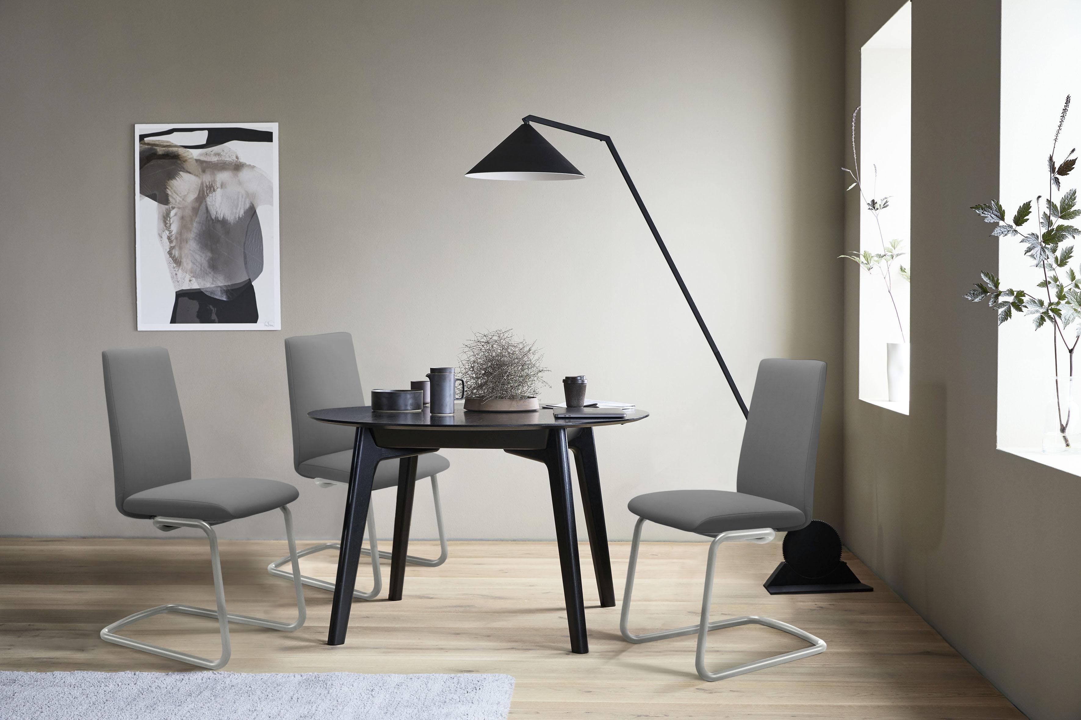 Polsterstuhl STRESSLESS "Laurel" Grau Microfaser DINAMICA