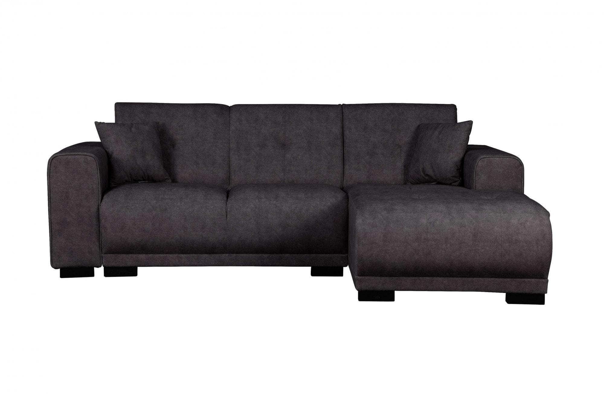 HOME AFFAIRE Ecksofa Langeland L-Form Schwarz mit Recamiere