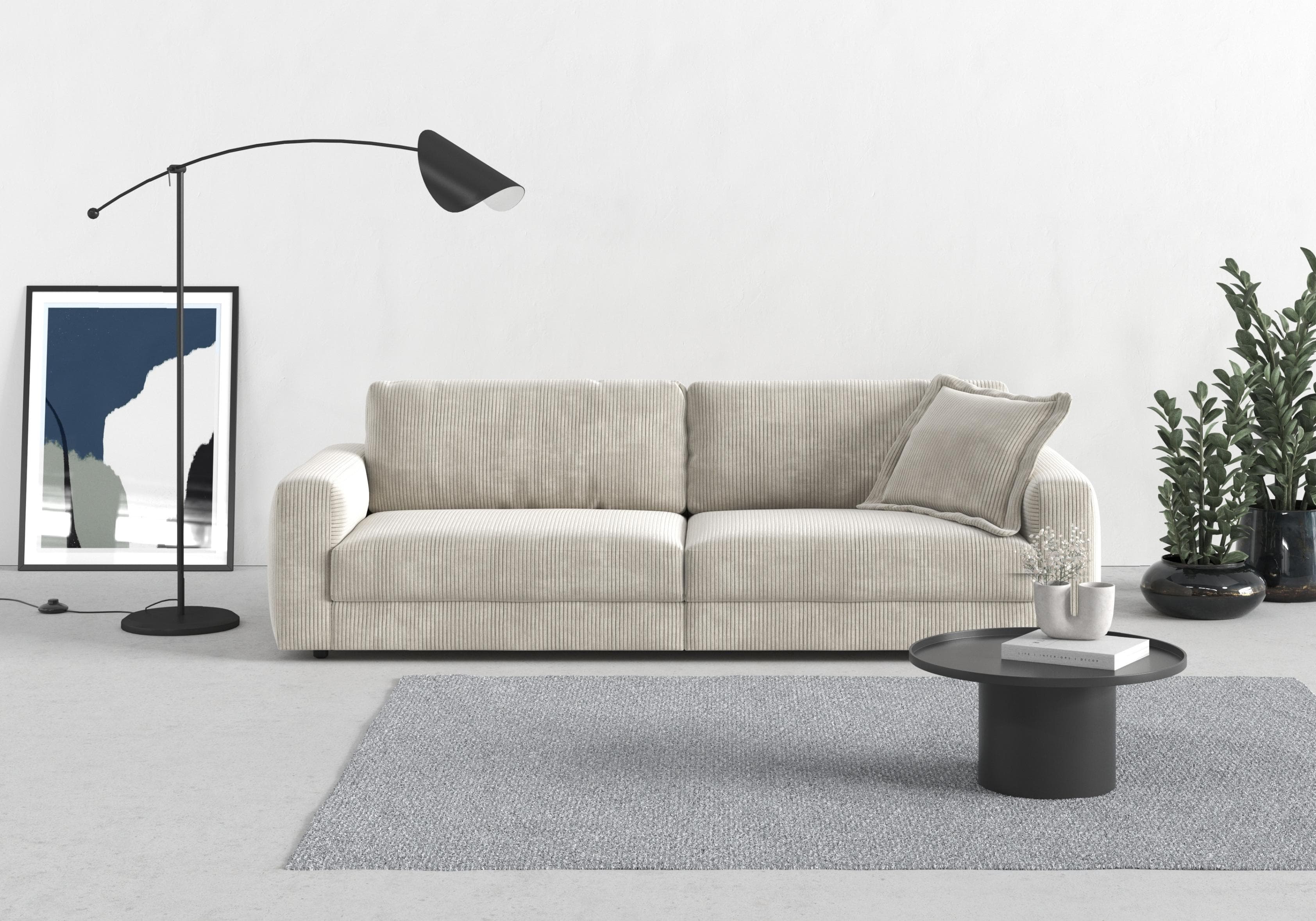 TRENDMANUFAKTUR Bourbon Mega Big-Sofa Beige Extra Tiefe