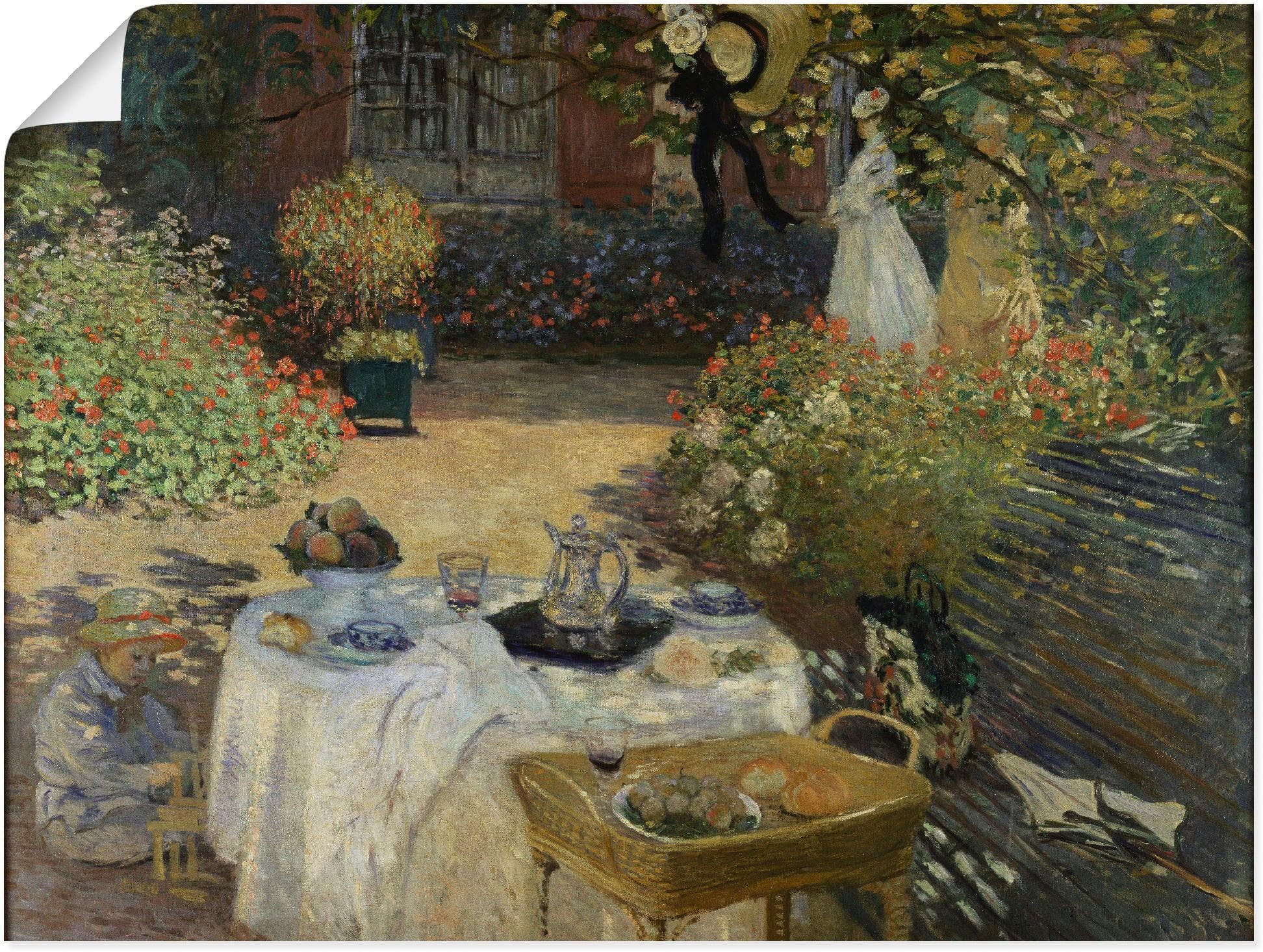 Poster ARTland Im Garten Claude Monets in Argenteuil Grün