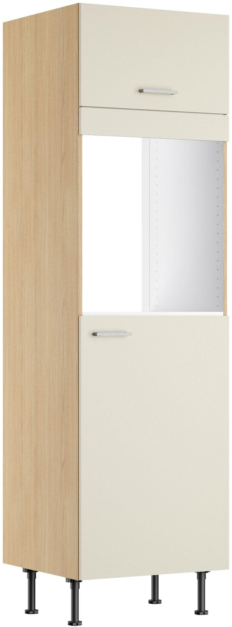 Backofenumbauschrank KOCHSTATION "KS-Lucy" Eiche hell Soft-Close