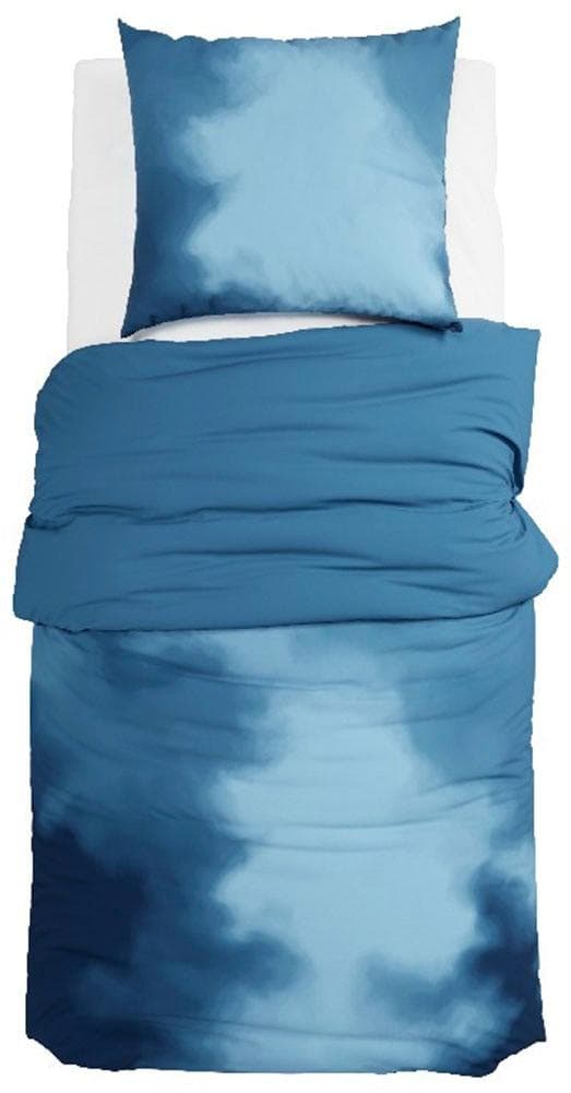 Wendebettwäsche GRUND Wolken-Optik Blau 100% Baumwolle