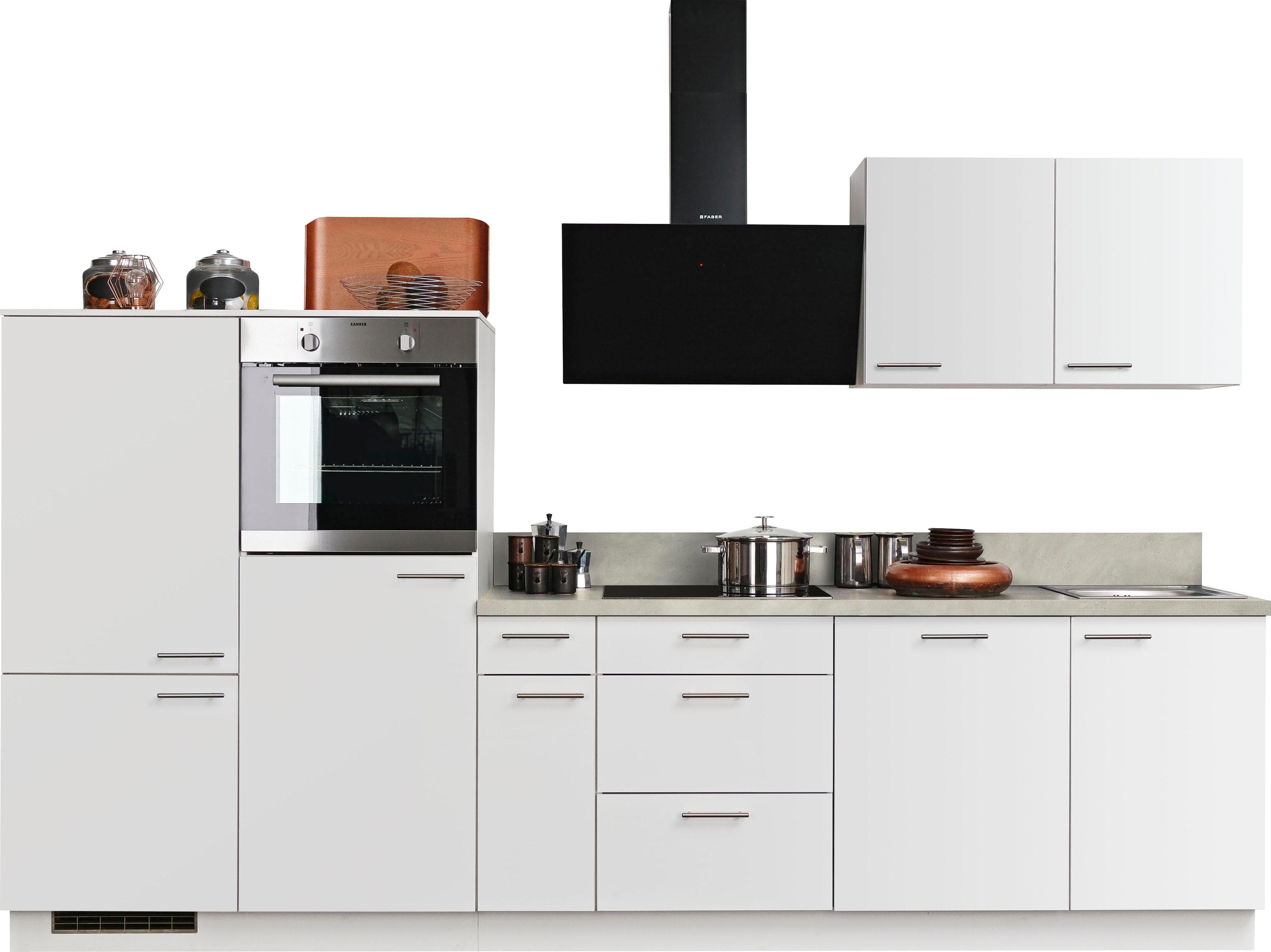 KOCHSTATION "KS-Scafa" vormontiert, mit höhenverstellbaren Füßen, Soft-Close, Breite 320 cm