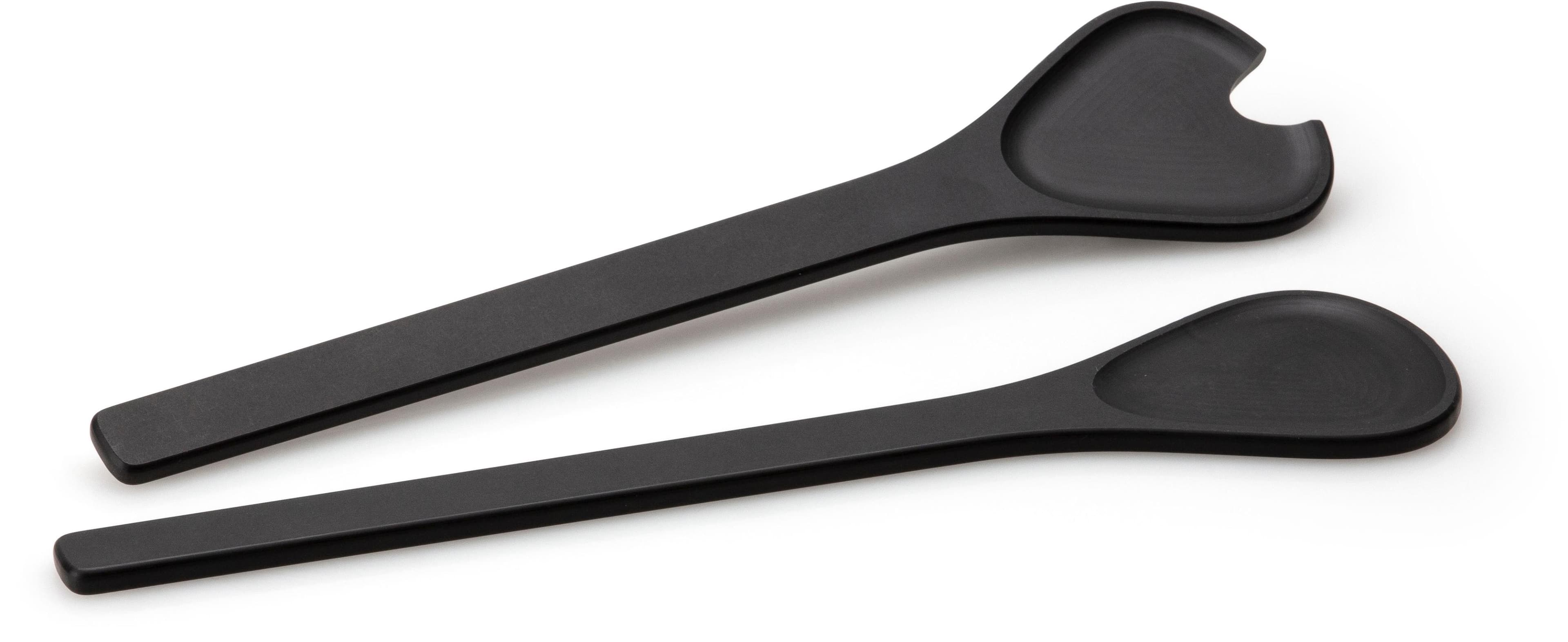 CONTINENTA Salatbesteck Duracore Schwarz Kunststoff Akazienholz