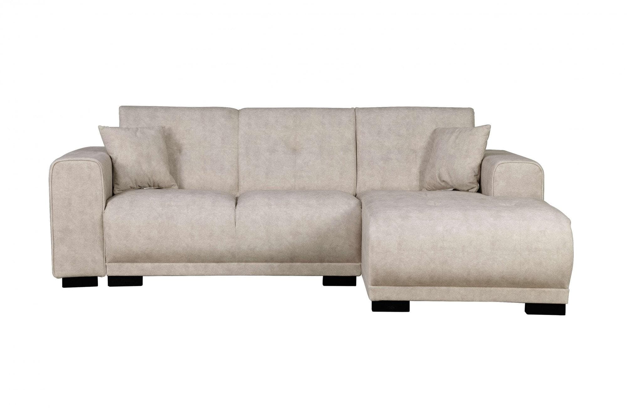 HOME AFFAIRE Ecksofa Langeland L-Form Beige mit Recamiere