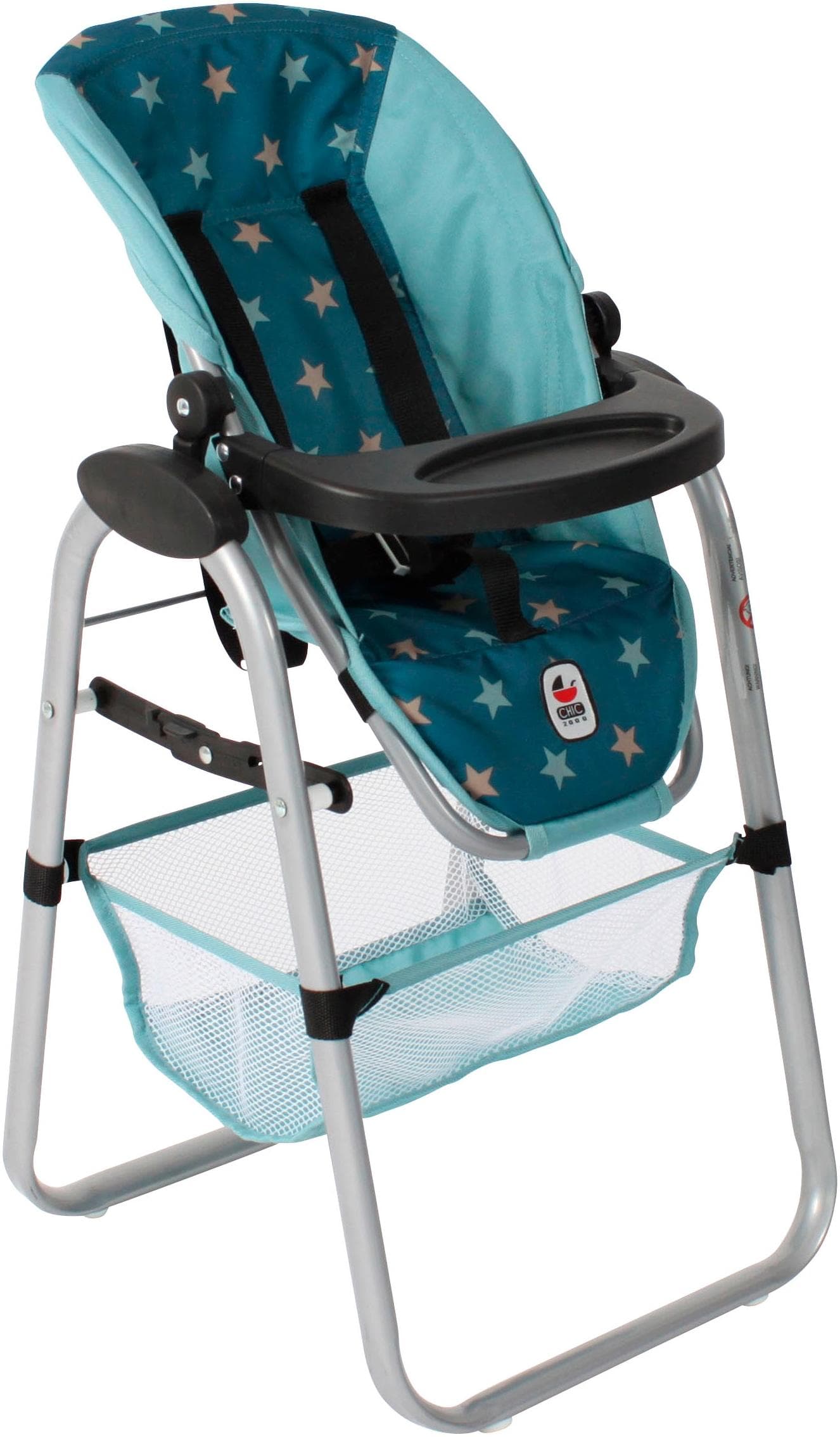 Bayer Chic 2000 Puppenhochstuhl CHIC2000 "Konfetti" türkis mit Tablett