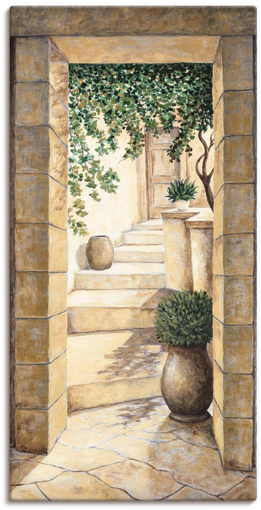 Artland Wandbild Eingang Fresco Leinwandbild