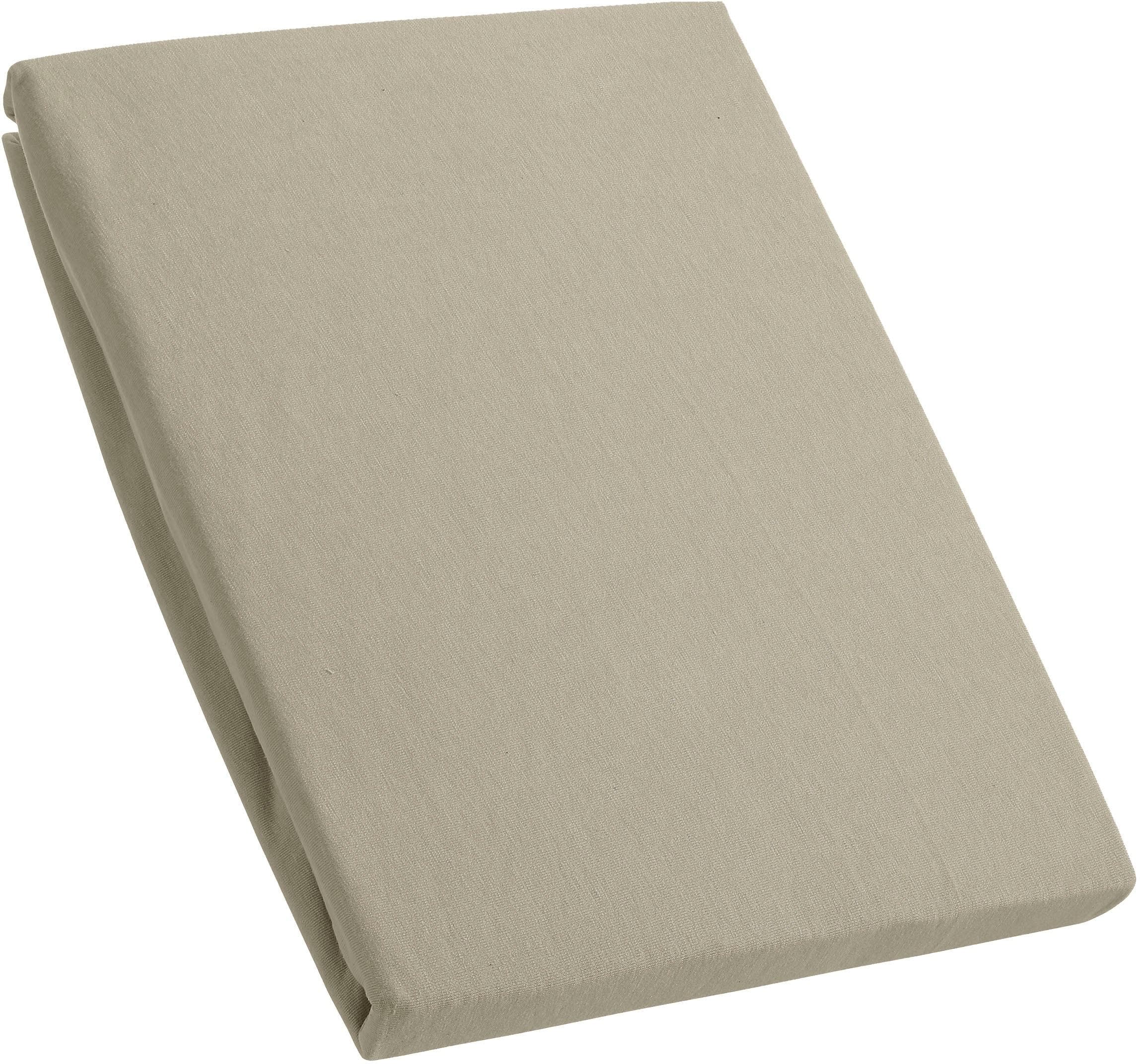 KUM Premium Jersey Spannbetttuch Taupe 200 cm