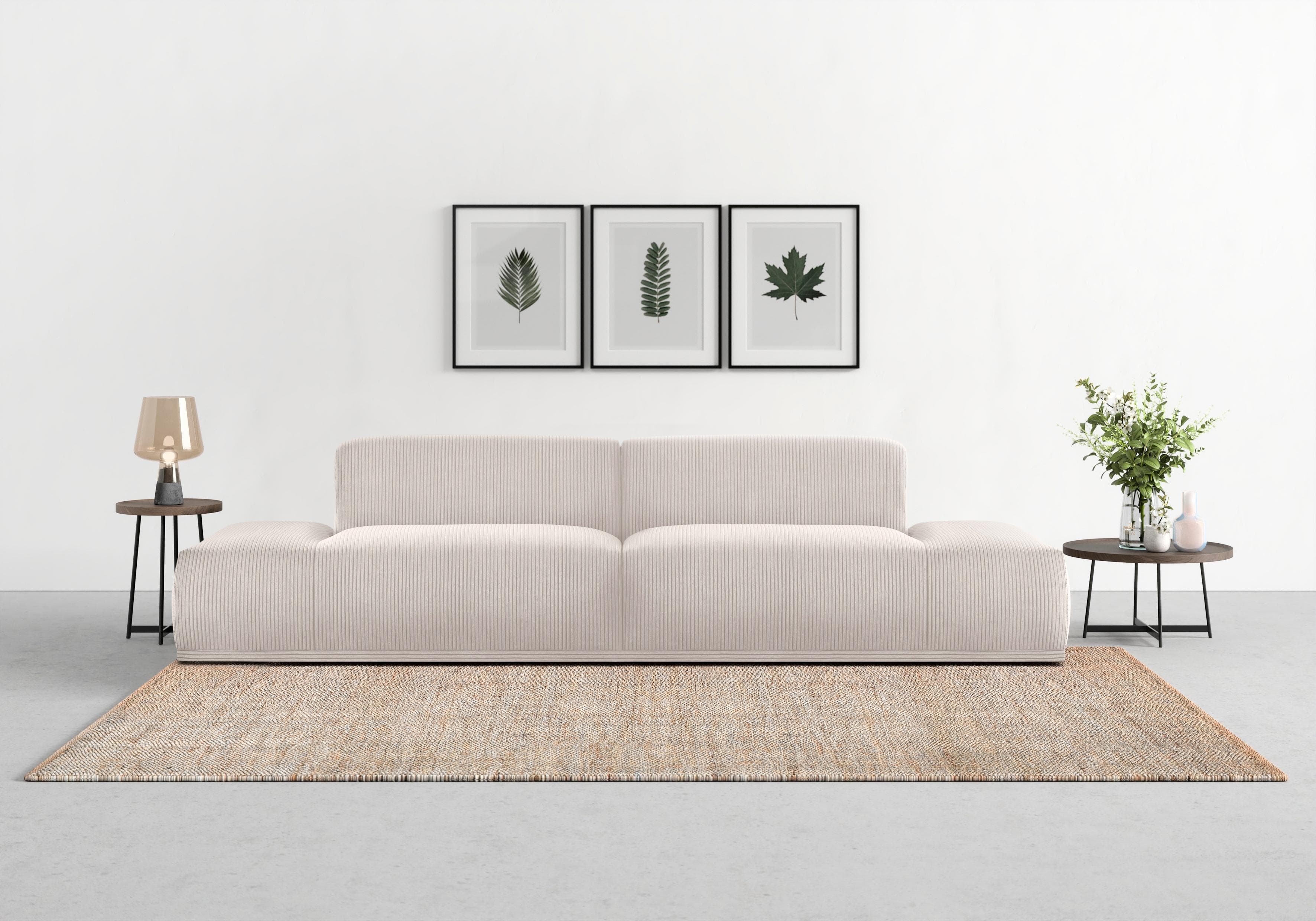 Trendmanufaktur Braga Big-Sofa Beige Sand Designsofa