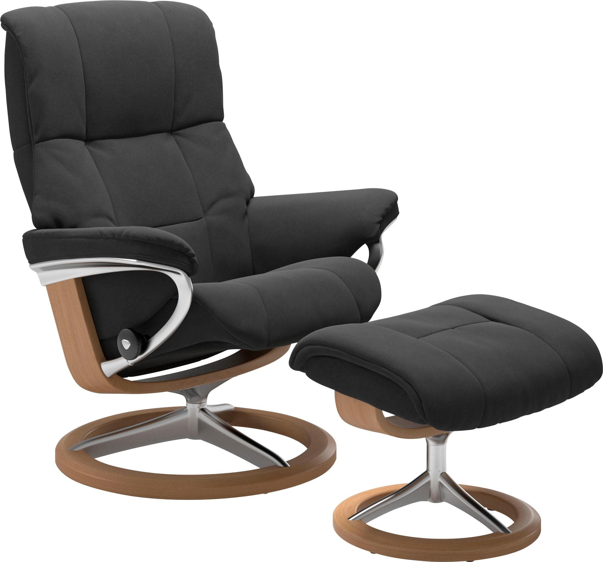 STRESSLESS Mayfair Relaxsessel Grau Microfaser Signature Base