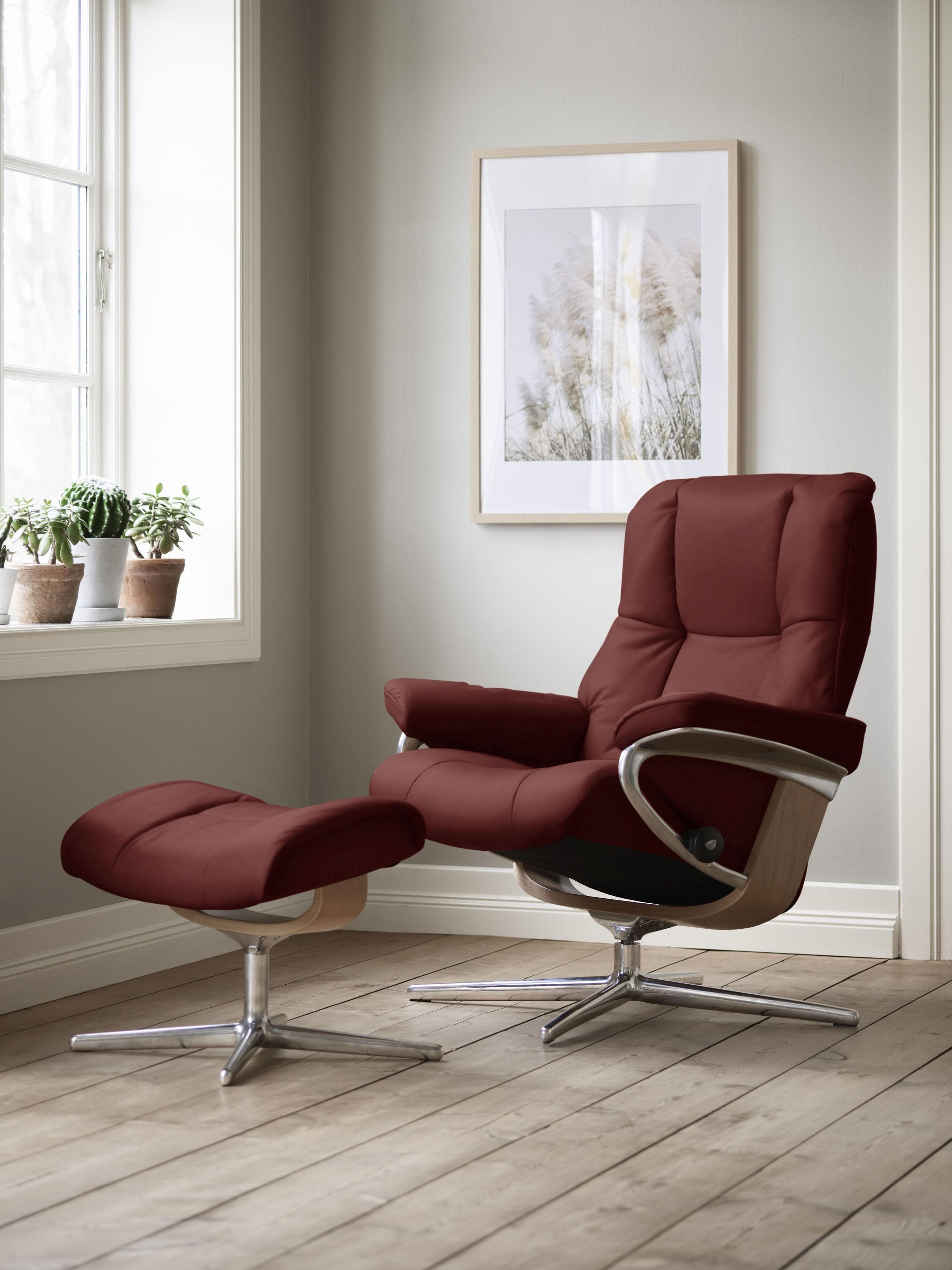 STRESSLESS Mayfair Relaxsessel Rot Microfaser Cross Base