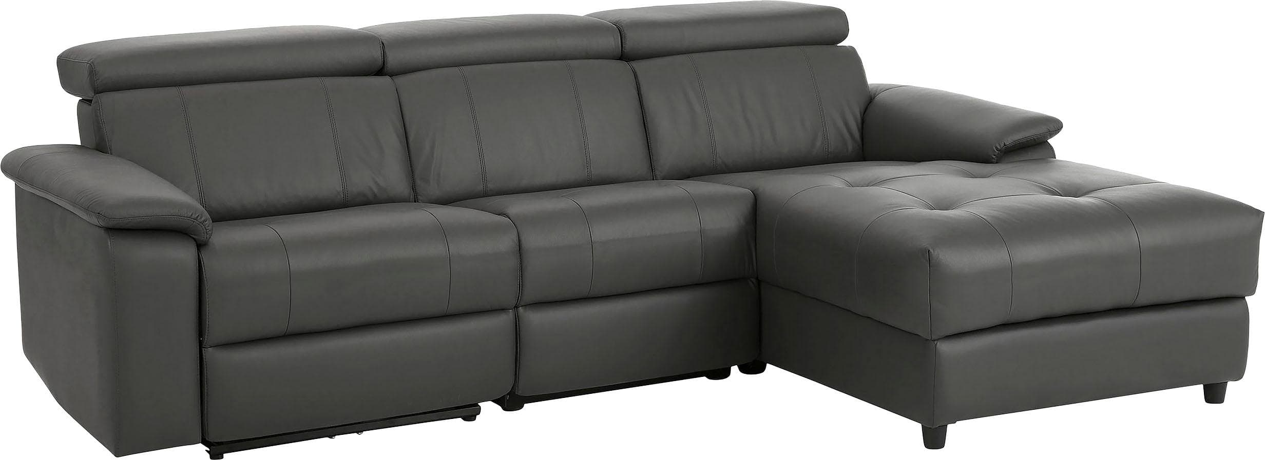 HOME AFFAIRE Binado Ecksofa L-Form Grau Relaxfunktion