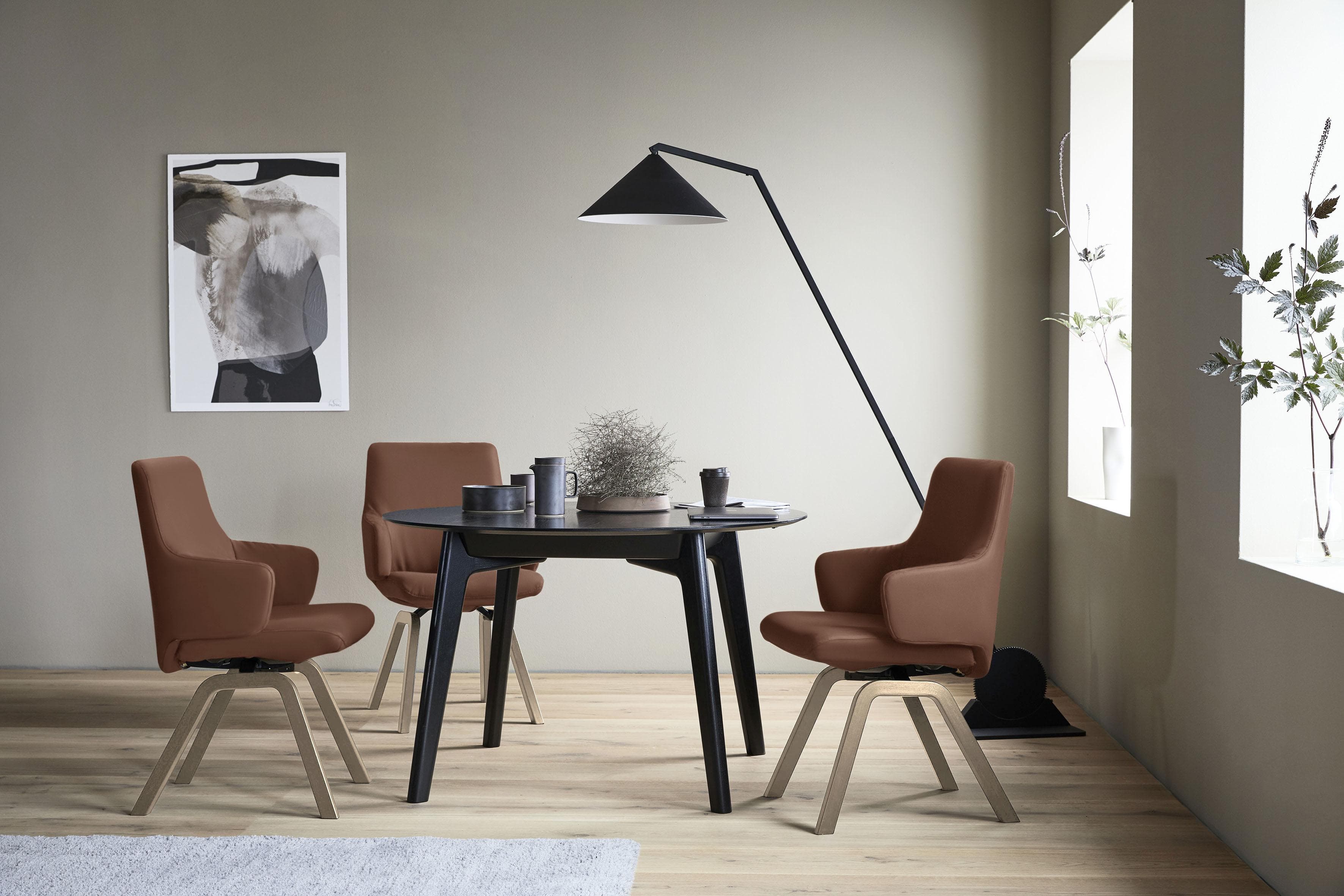 STRESSLESS Laurel Polsterstuhl Leder Eiche braun