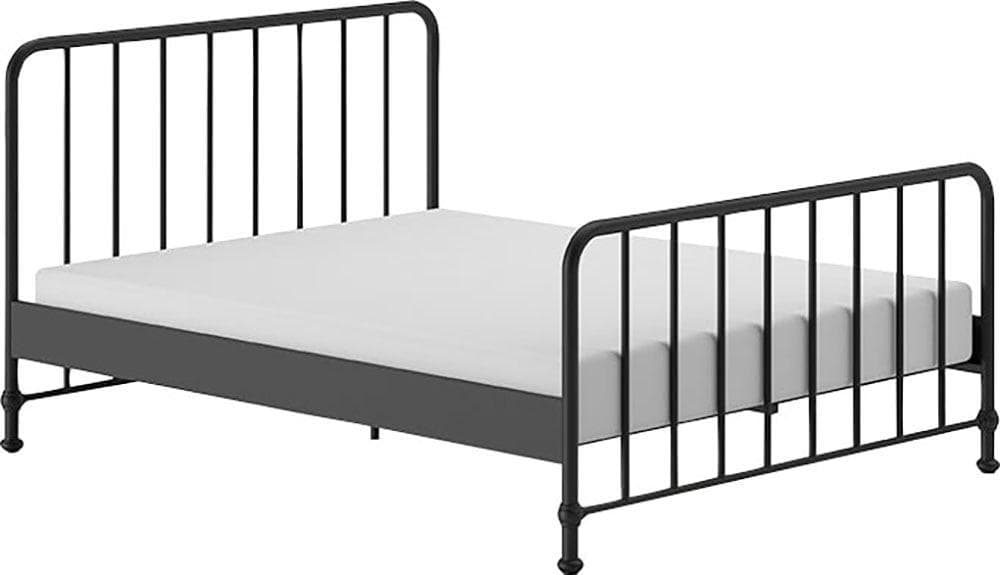 VIPACK Metallbett Bronxx Schwarz Matt mit Lattenrost