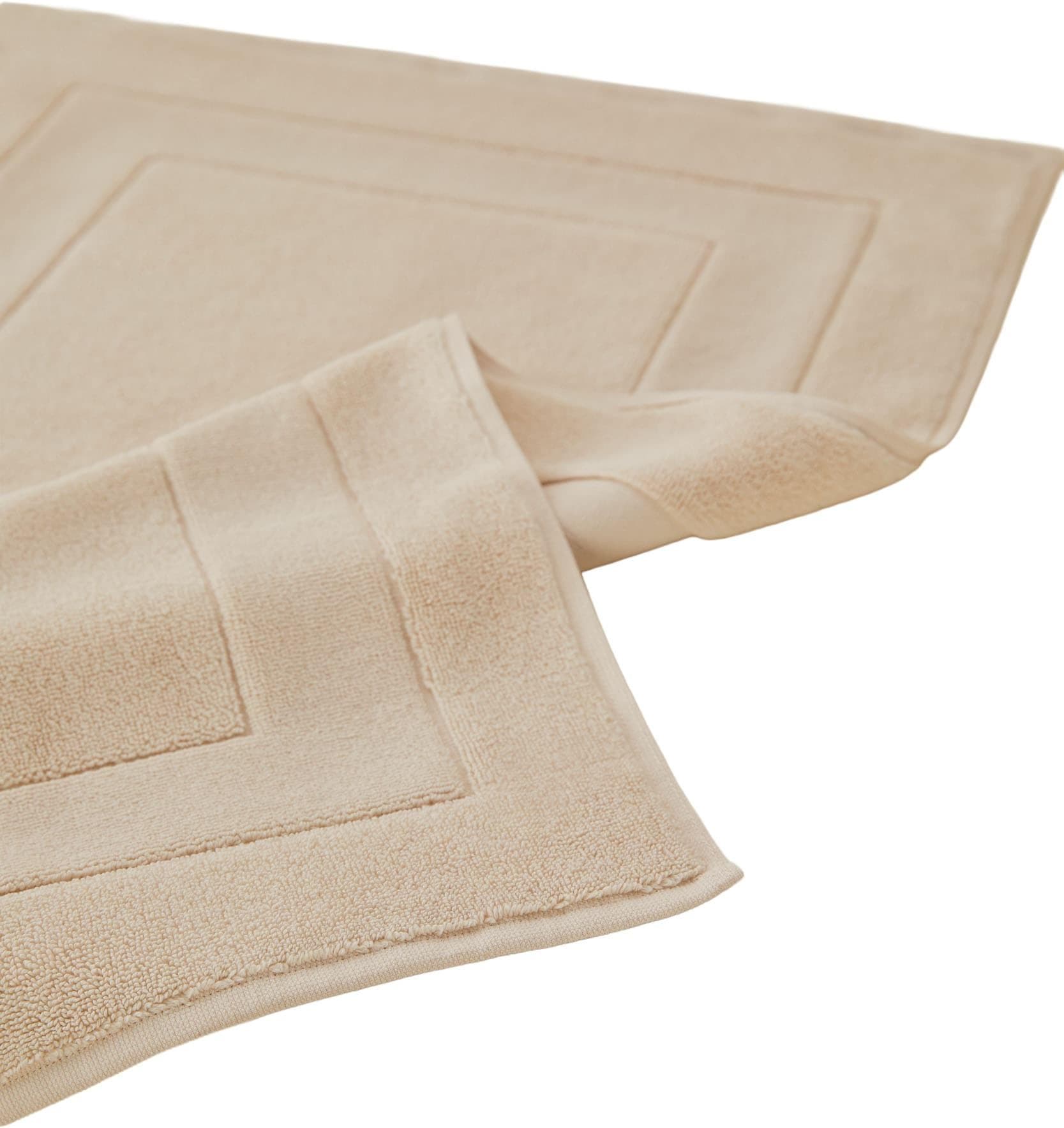 Badematte aus Baumwolle in Ivory, 50x5x80 cm, uni