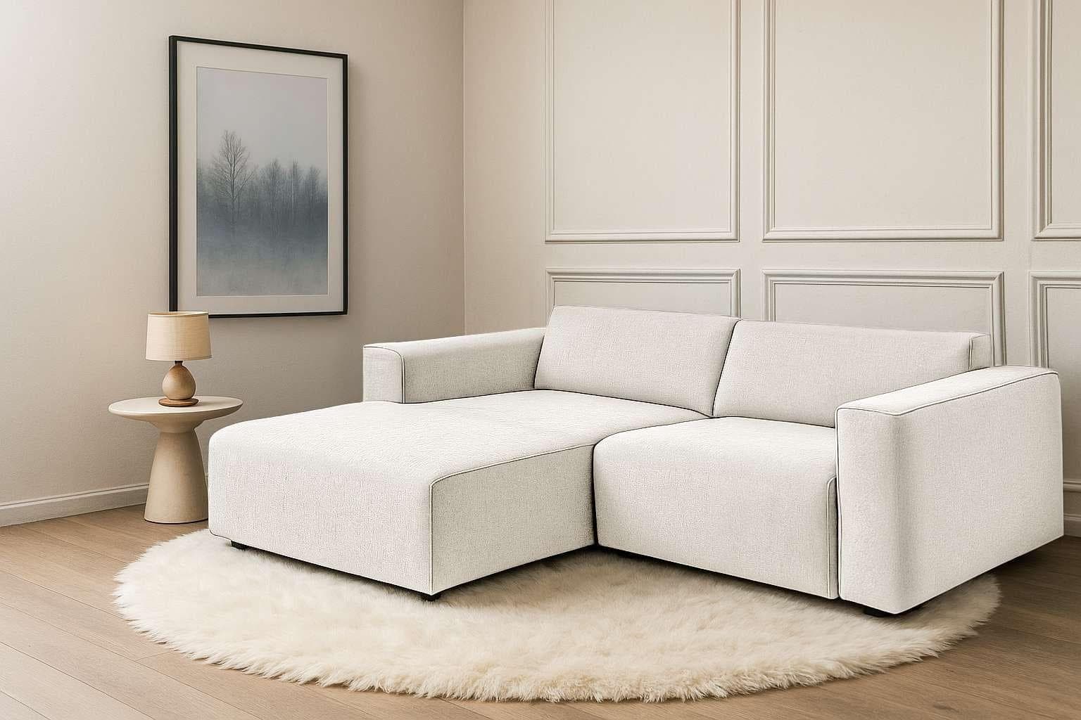 HOME AFFAIRE Ecksofa Noord L-Form Beige mit Recamiere