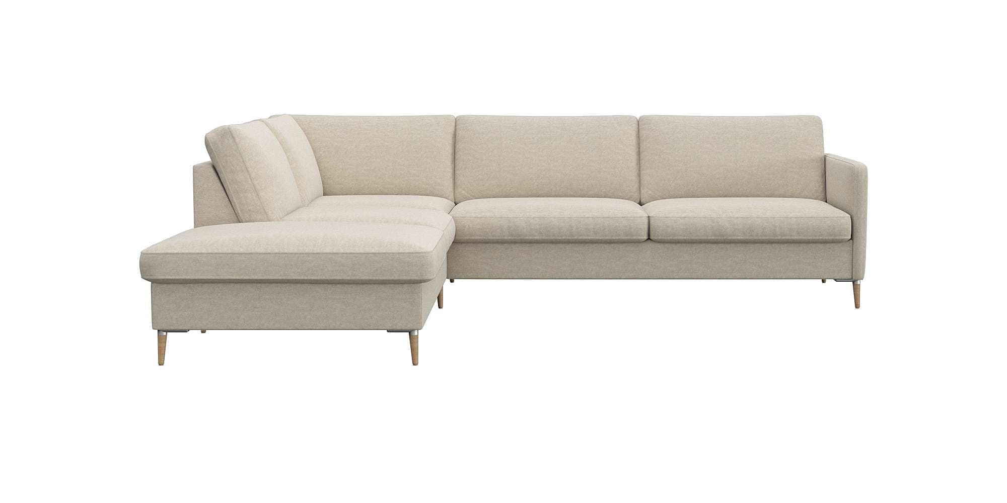 Ecksofa FLEXLUX Fiore L-Form Weiß Skandinavisches Design