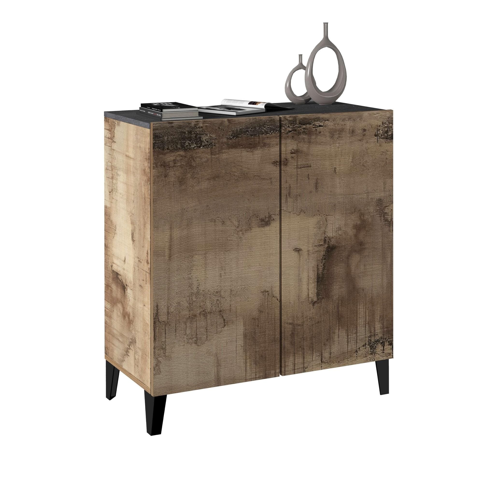 HOME AFFAIRE Sunrise Aktenschrank 2 Türen Beige Grau FSC