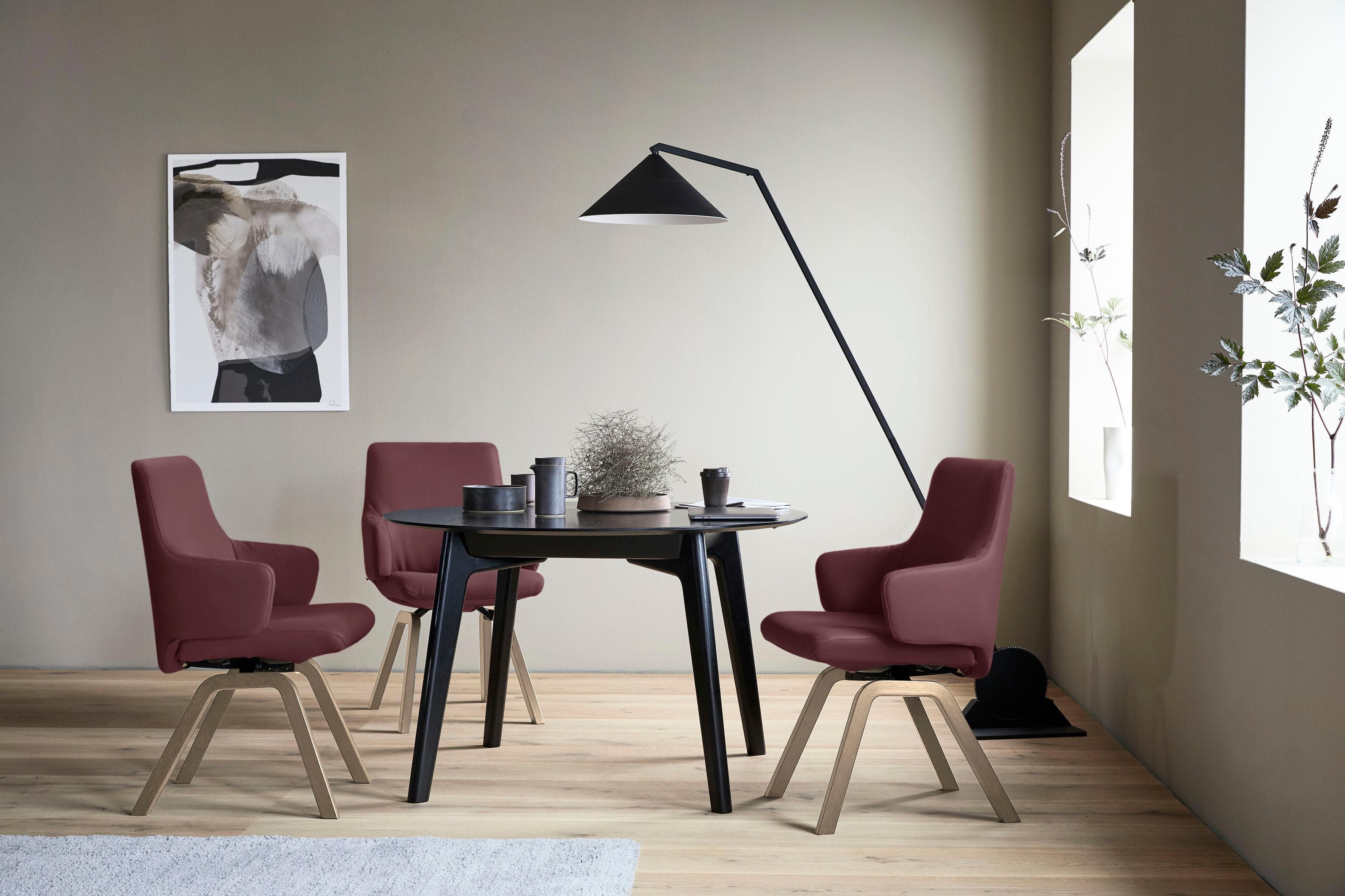 STRESSLESS Laurel Polsterstuhl Bordeaux Eiche