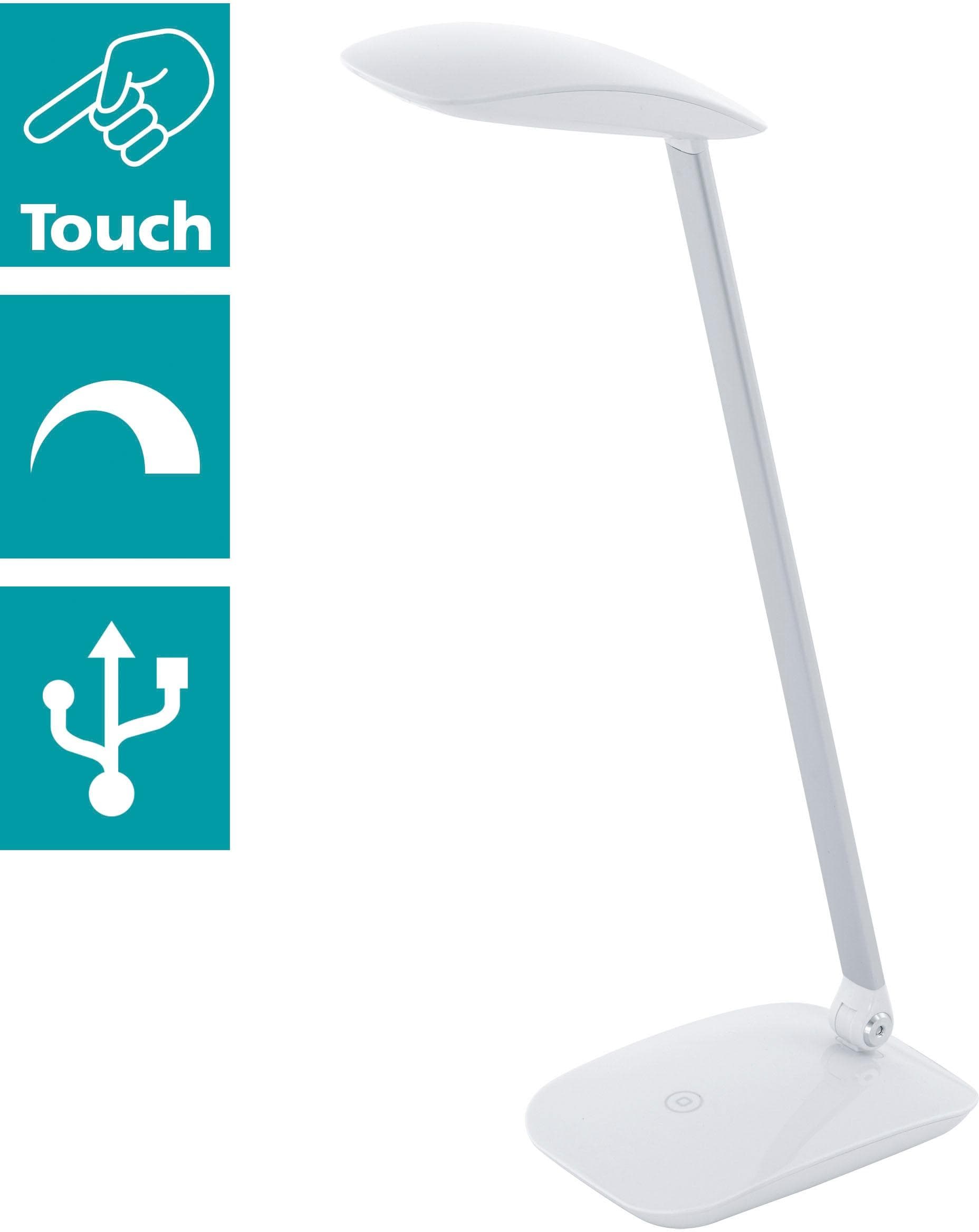 EGLO CAJERO Tischleuchte: Dimmbar mit Farbwechsel und Smart Home Funktion