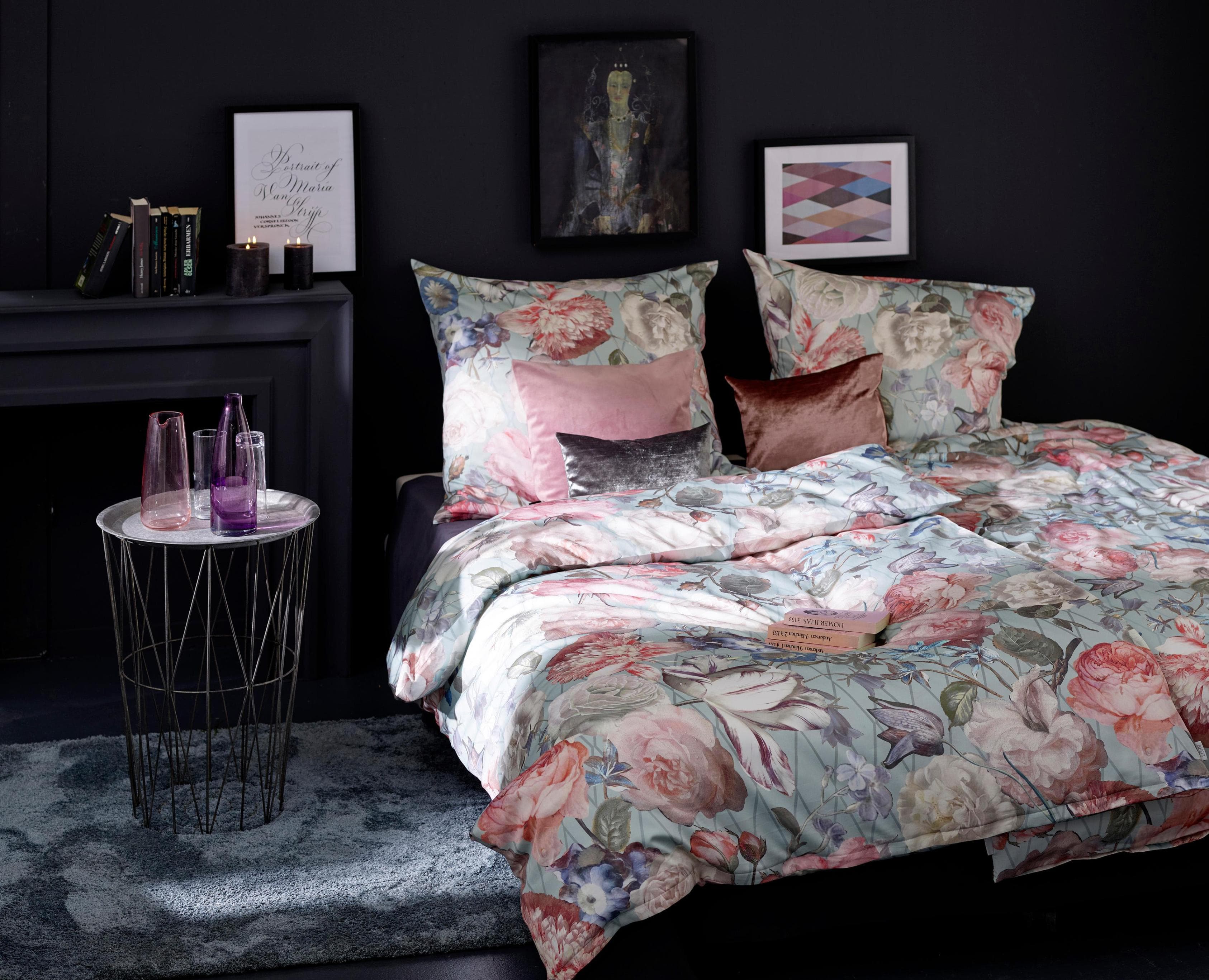 Apelt Bettwäsche Sophie Satin 100% Baumwolle Mint/Rosa