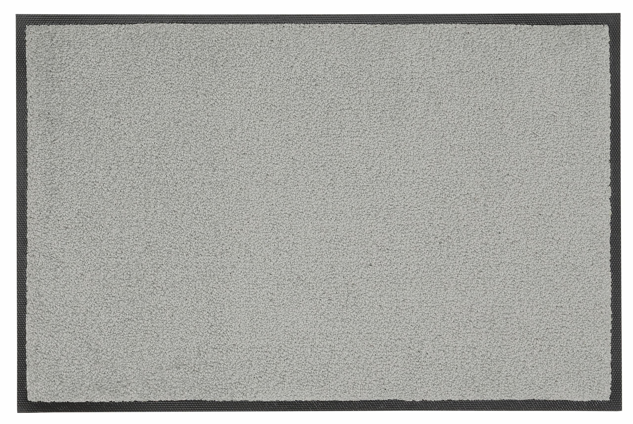 Fußmatte Original Uni Schmutzfangteppich Hellgrau Kunstfaser