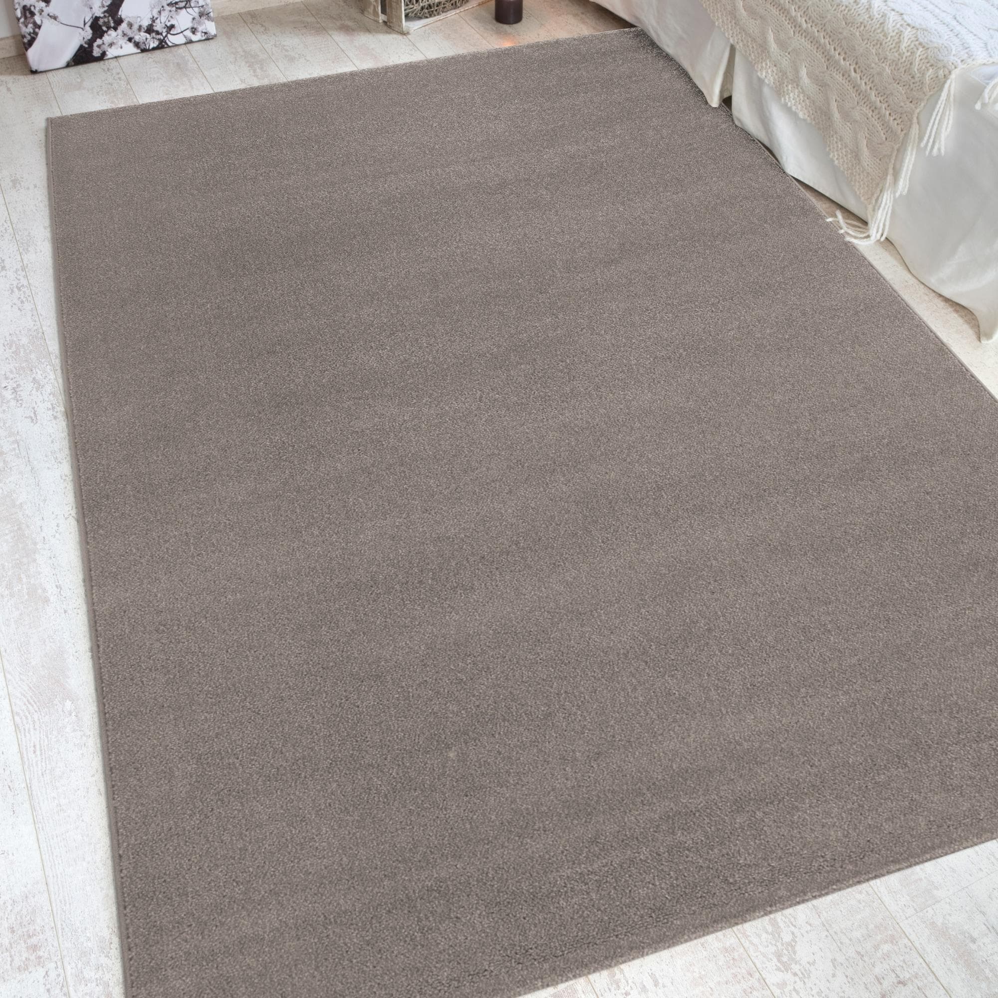 ANDIAMO Teppich Jerez Beige Kurzflor Uni