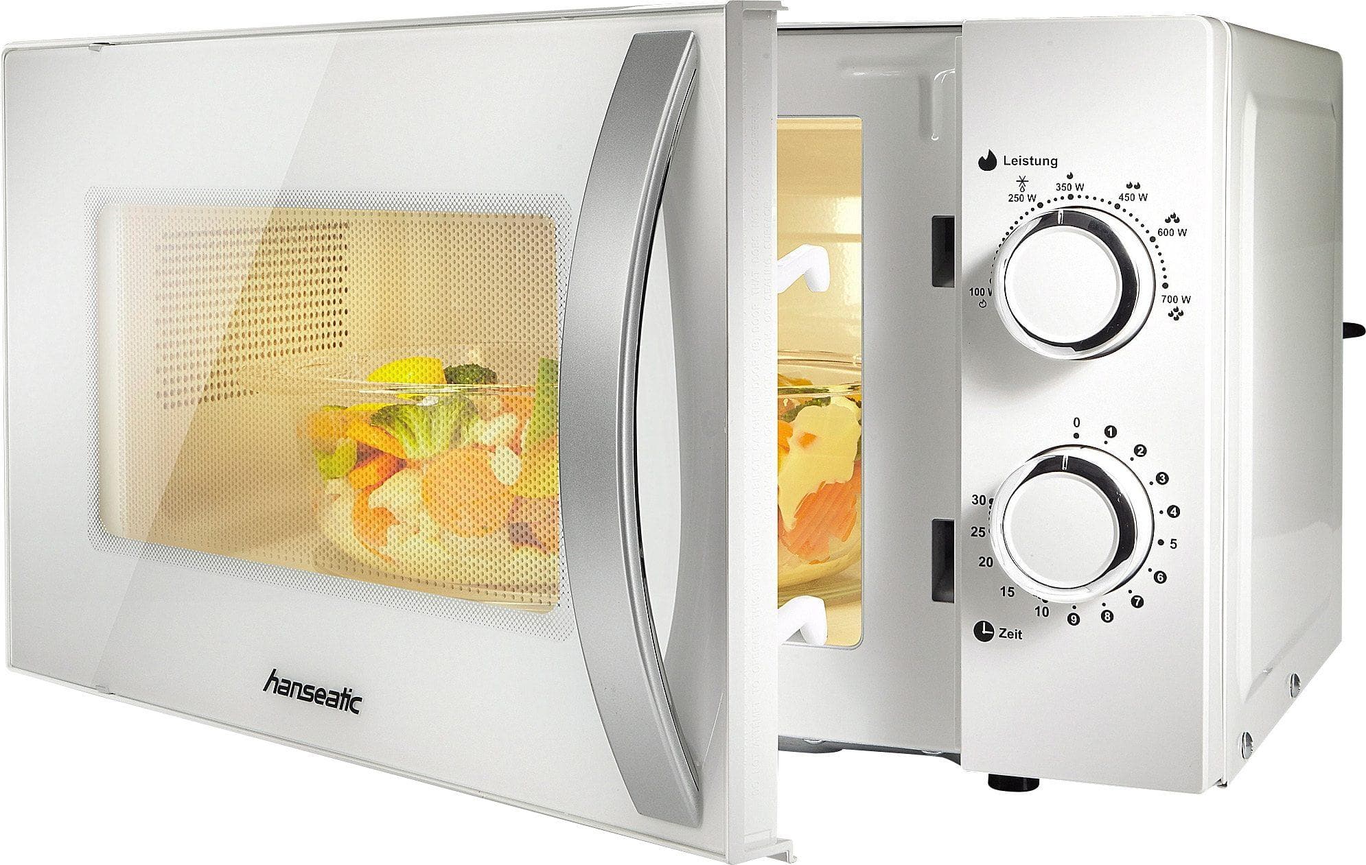 HANSEATIC Mikrowelle weiß 20 Liter 700 Watt