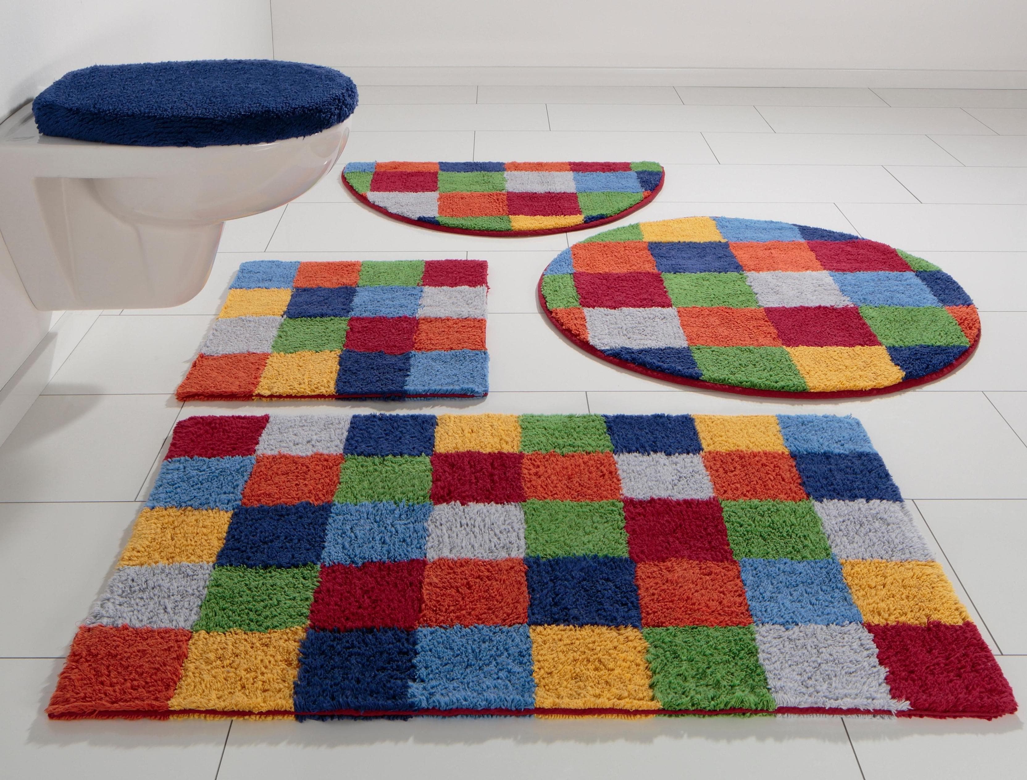 Badematte Kira Bio-Baumwolle Kariert Bunt