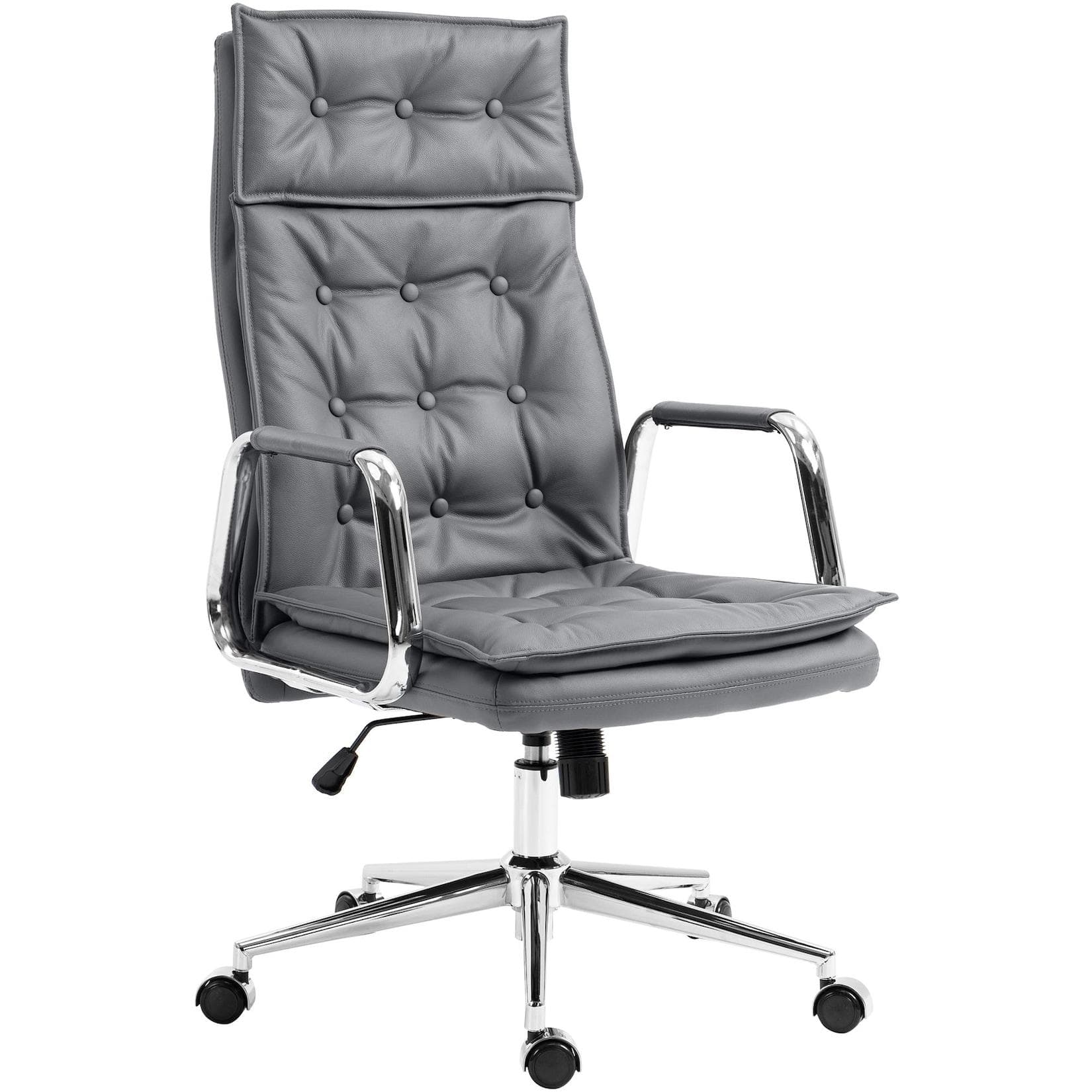 CLP Bürostuhl Sotira ergonomisch Leder höhenverstellbar 360° drehbar