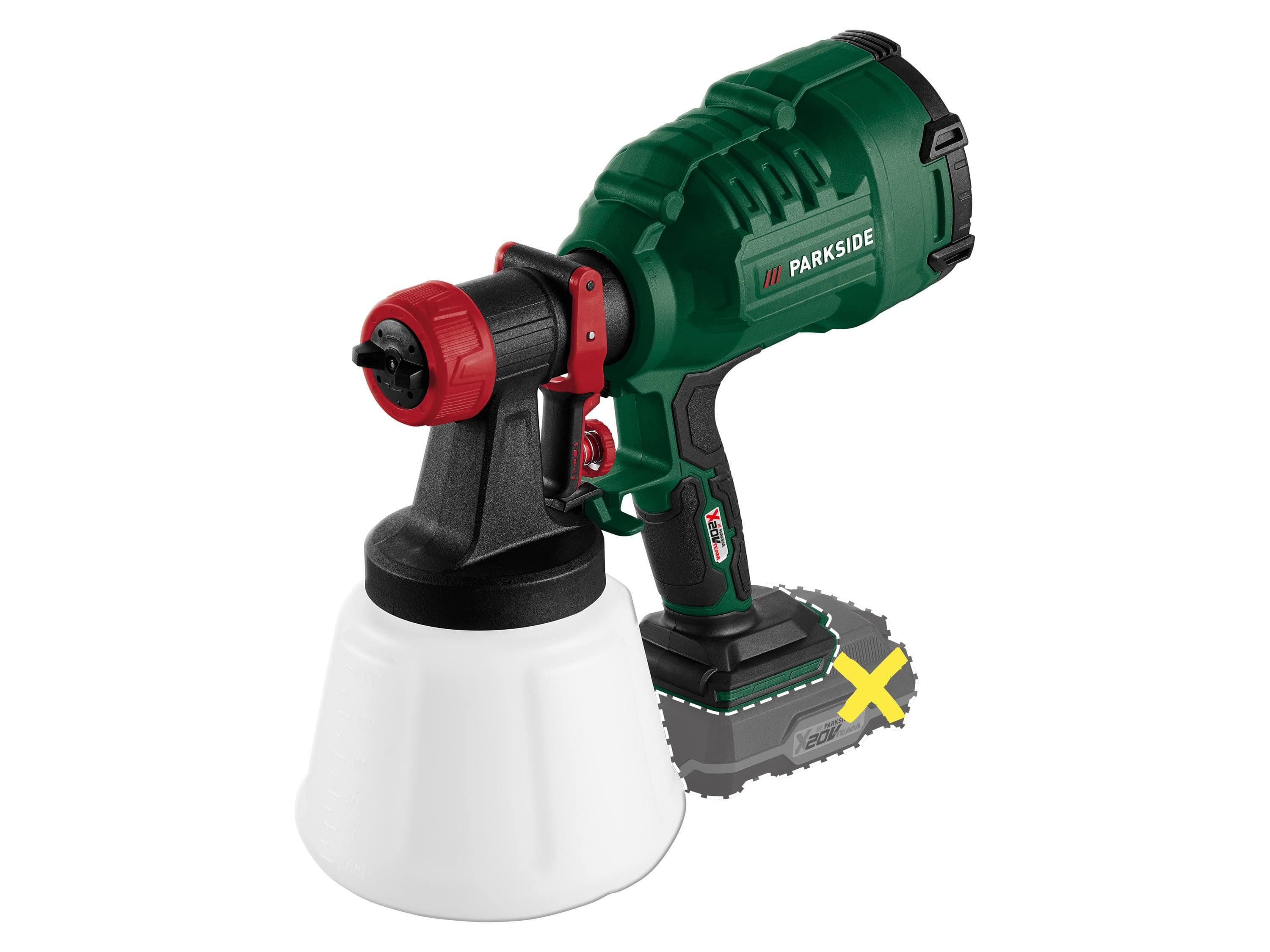 PARKSIDE® 20 V Akku-Farbspritzpistole PFSA 20-Li B2