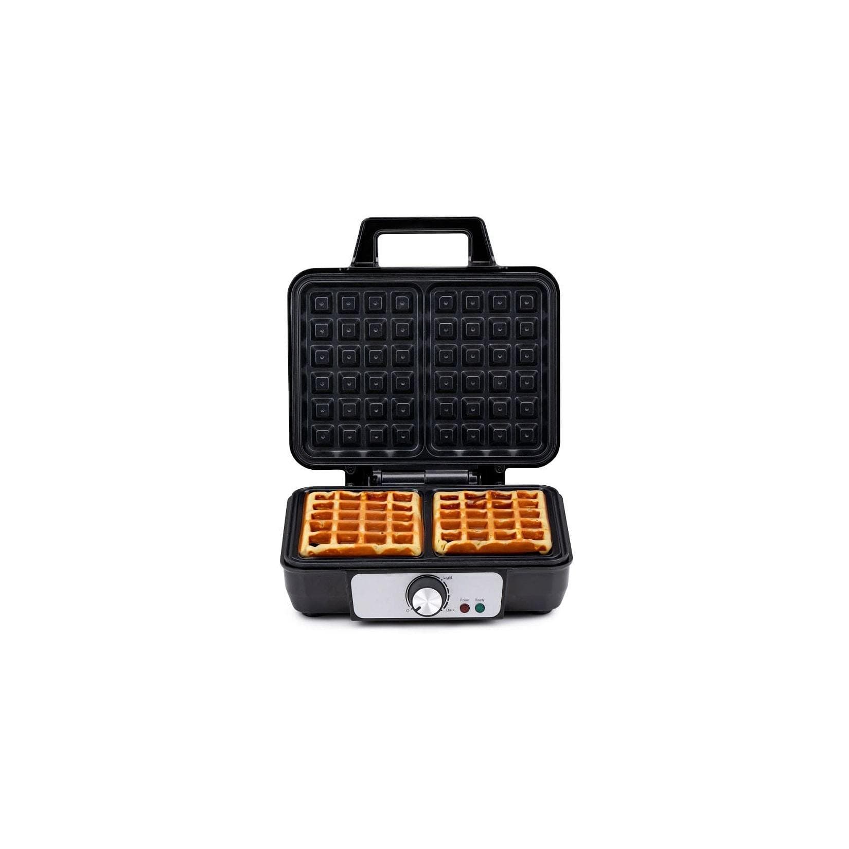 ALPINA Waffeleisen 1000 Watt Schwarz-Silber