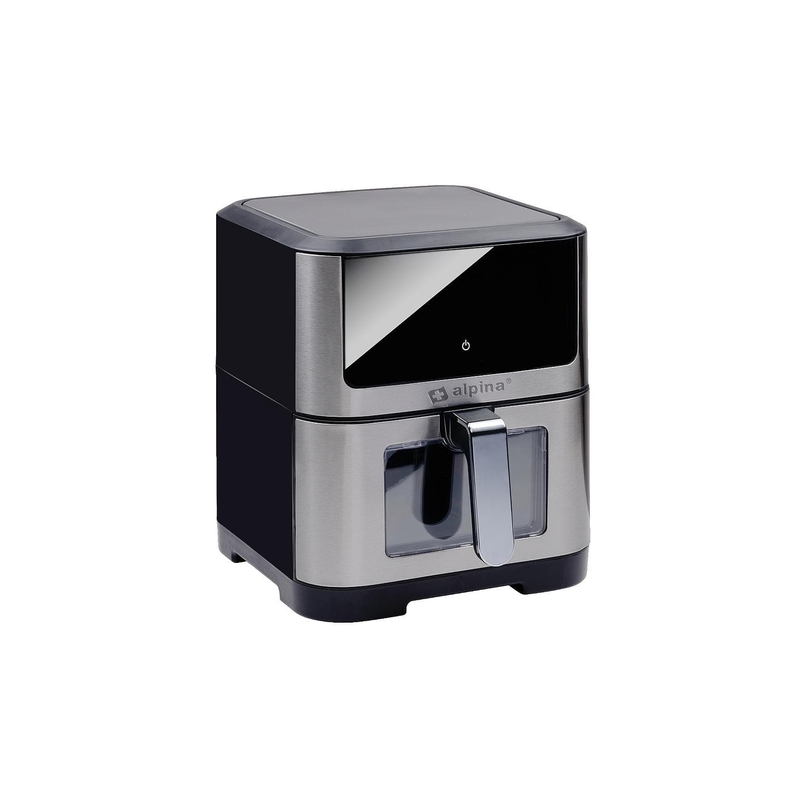 ALPINA Heißluftfritteuse digital 8L 1800W Schwarz/Silber
