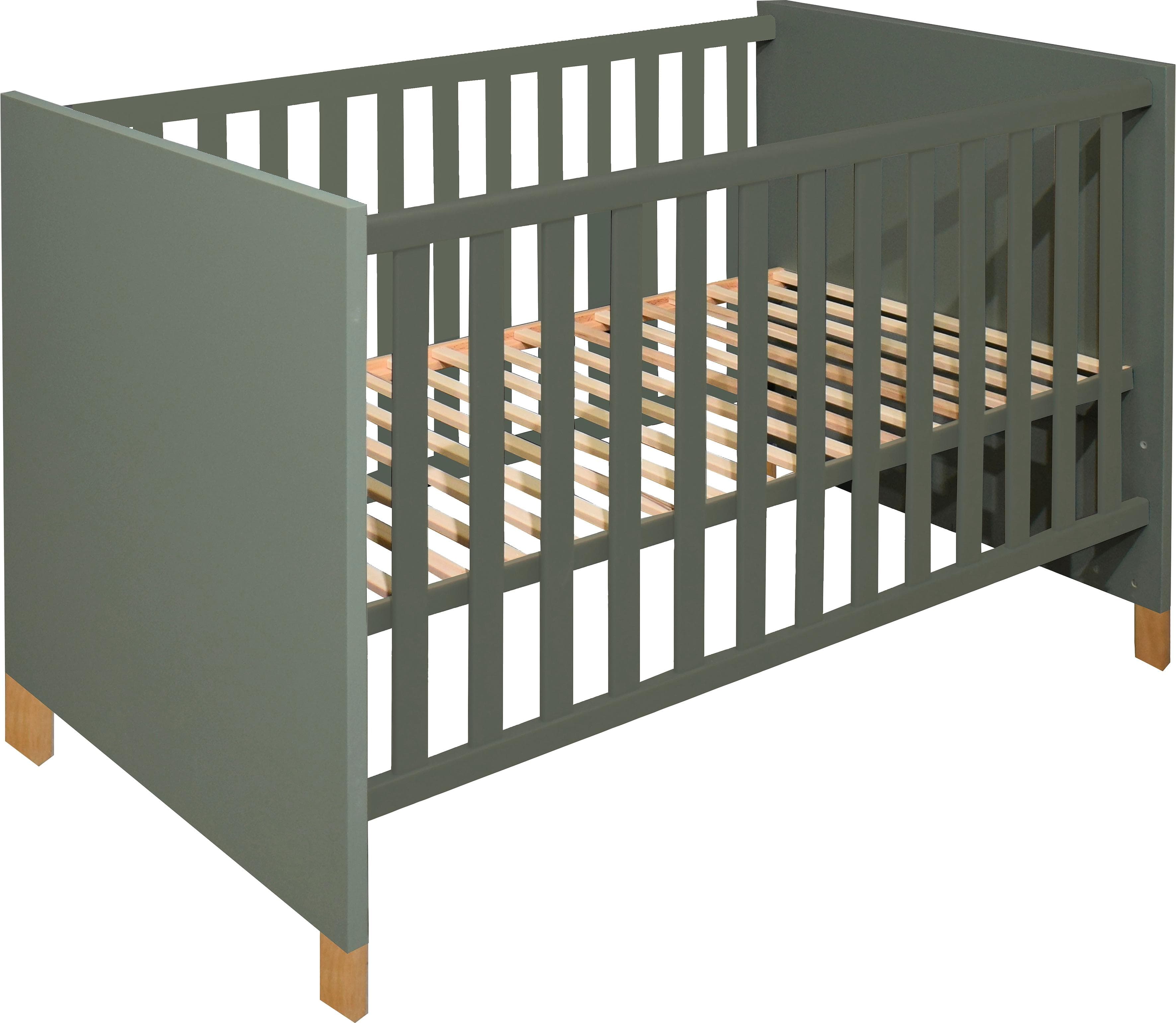 Mäusbacher Babybett grün mit Lattenrost