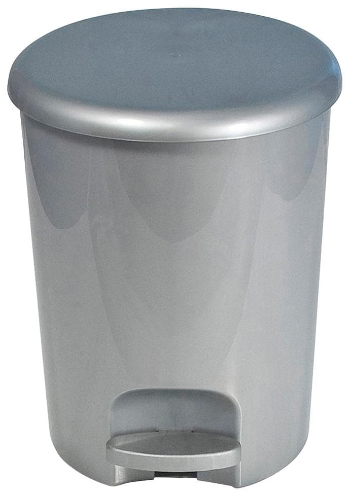 Kosmetikeimer ADOB grau, H:25cm, Fußtritt, Kunststoff