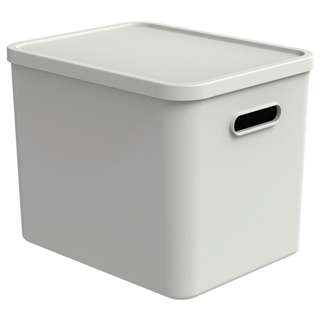 ROTHO Aufbewahrungsbox ALBULA 27 Liter Weiß Recyceltes Kunststoff