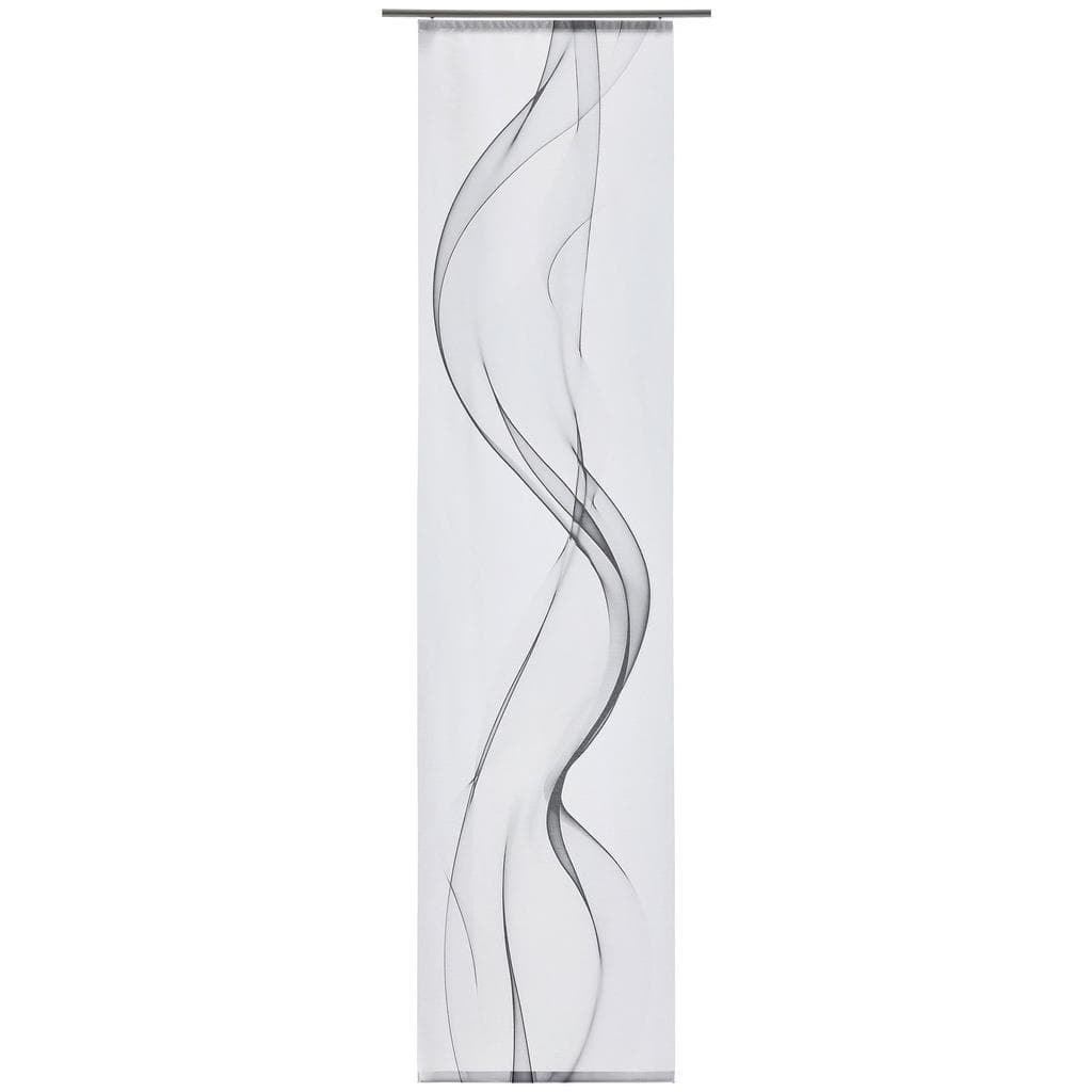 Novel Flächenvorhang Fumaso Weiß/Grau Halbtransparent