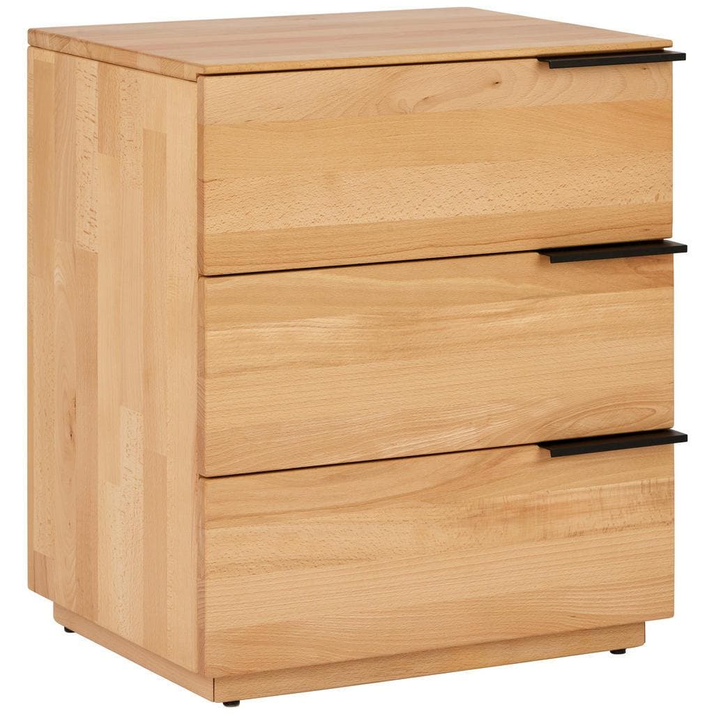 Mid.you Nachtschrank Kernbuche Massiv 3 Schubladen