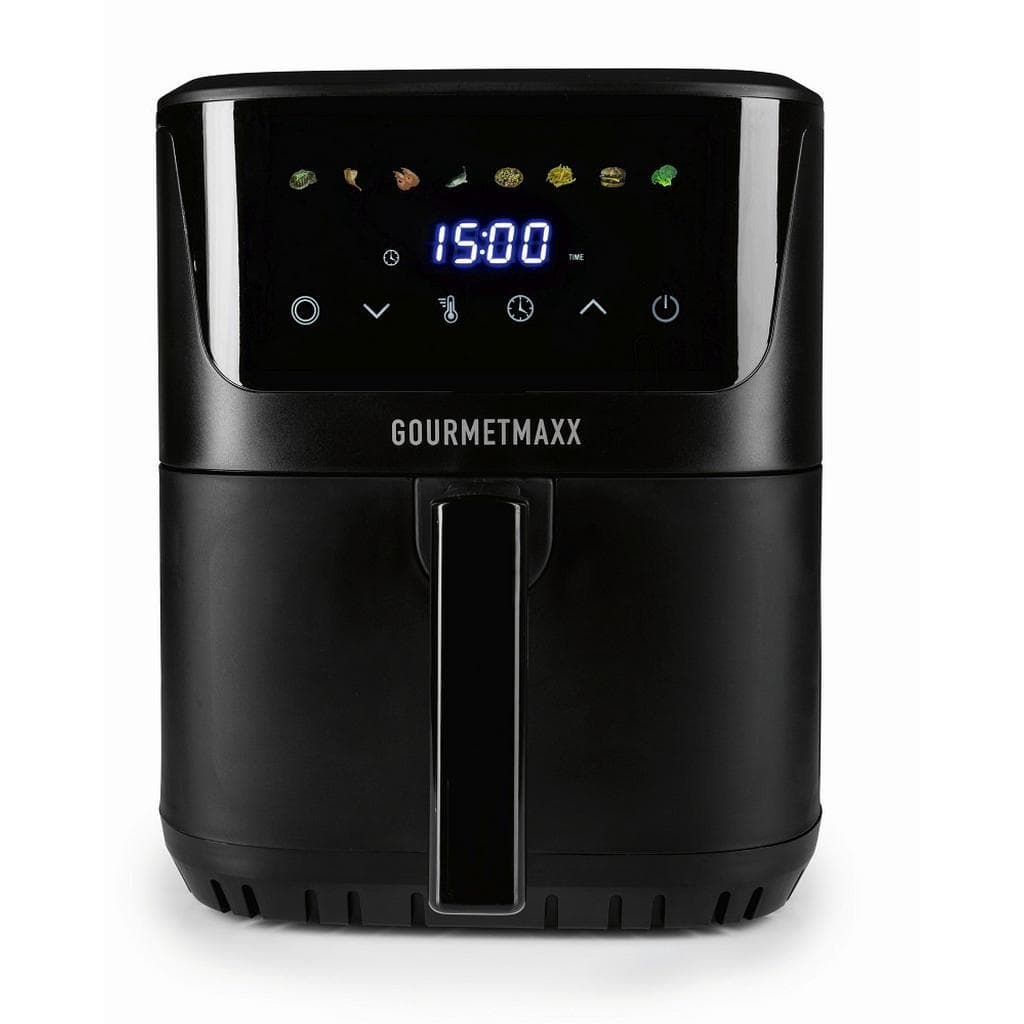Gourmetmaxx Heißluftfritteuse Schwarz Touchscreen