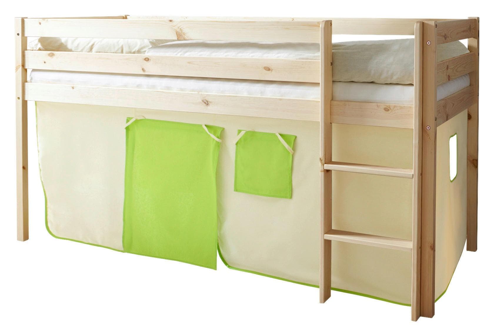 Spielbett Holz Malte Grün Beige