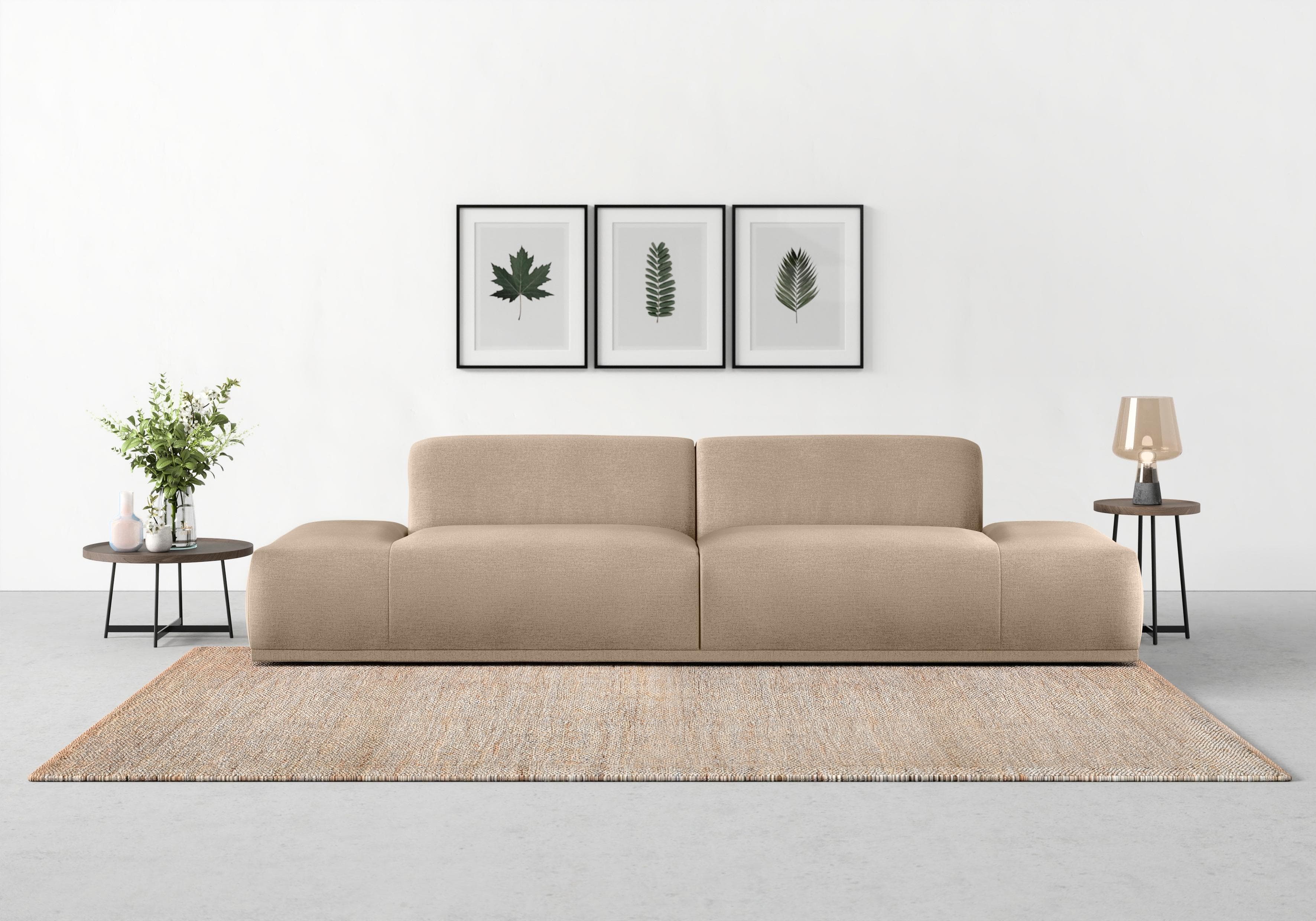 Trendmanufaktur Braga Big-Sofa Grau 300cm Polyester