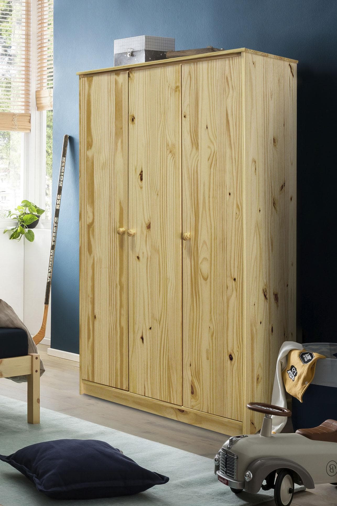 Kleiderschrank HOME AFFAIRE Massivholz Kiefer 107x175x50 cm