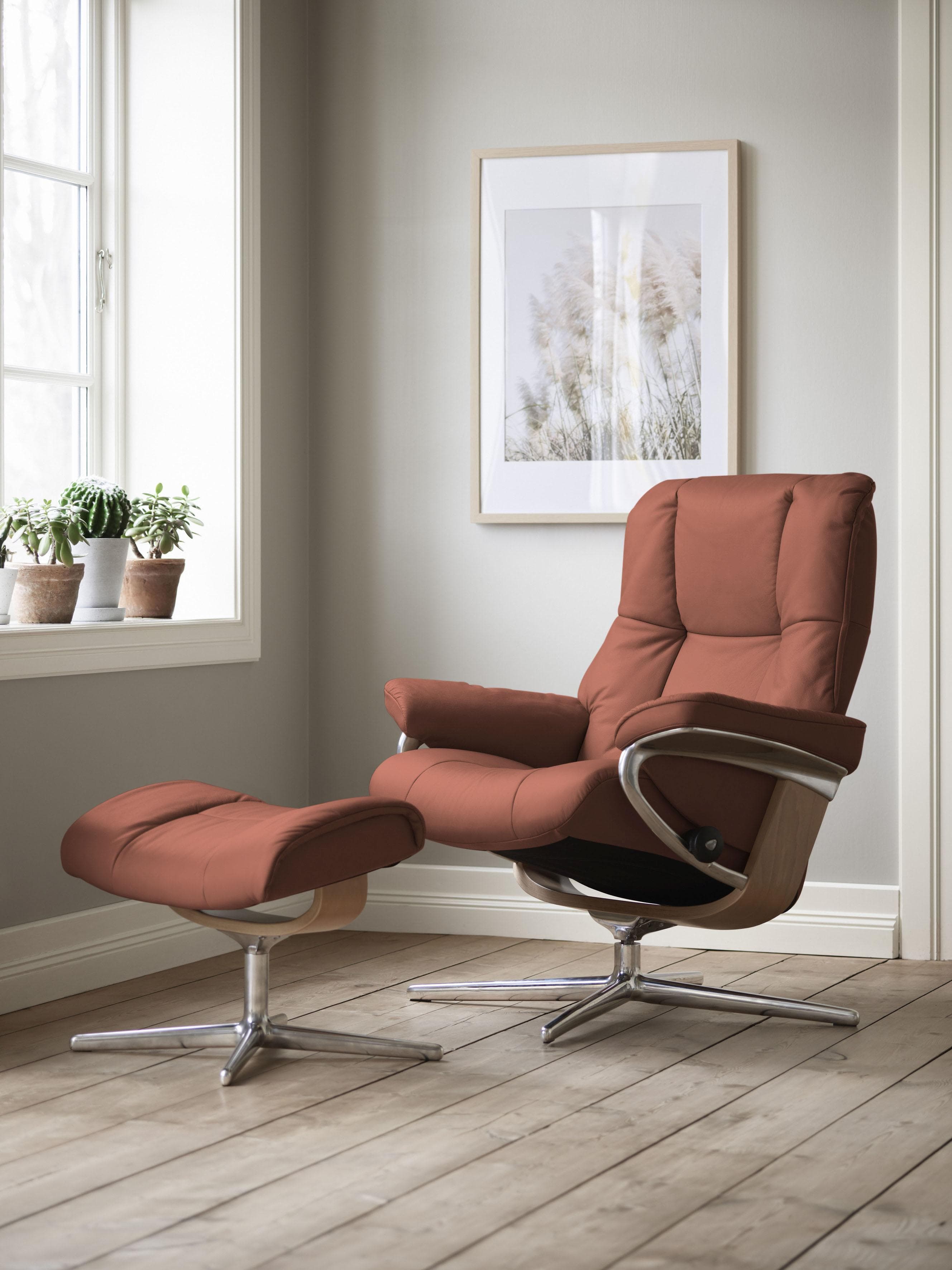 STRESSLESS Mayfair Relaxsessel Leder henna PALOMA mit Hocker