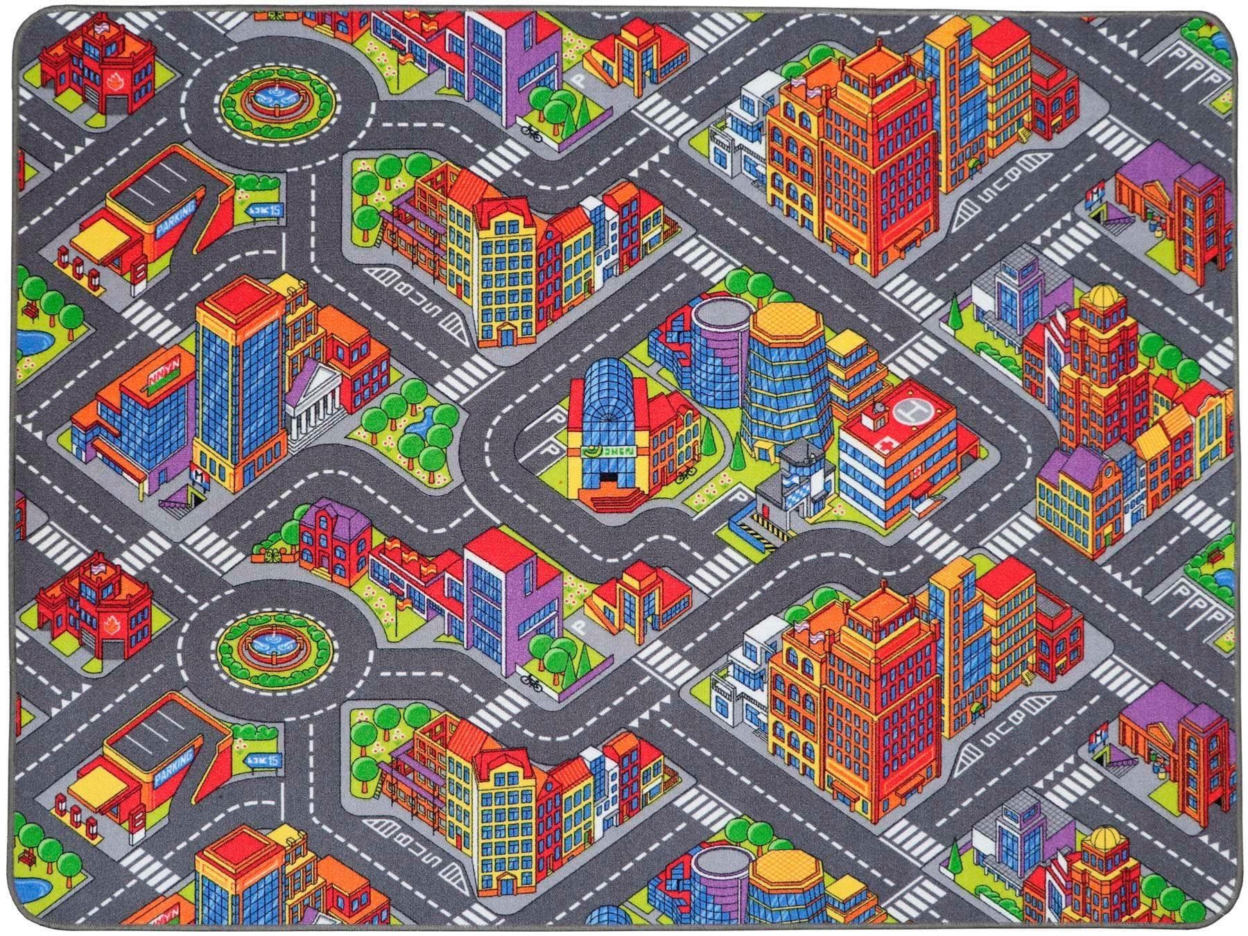 Primaflor Spielteppich BIG CITY Bunt Straßenmotiv Kinderteppich