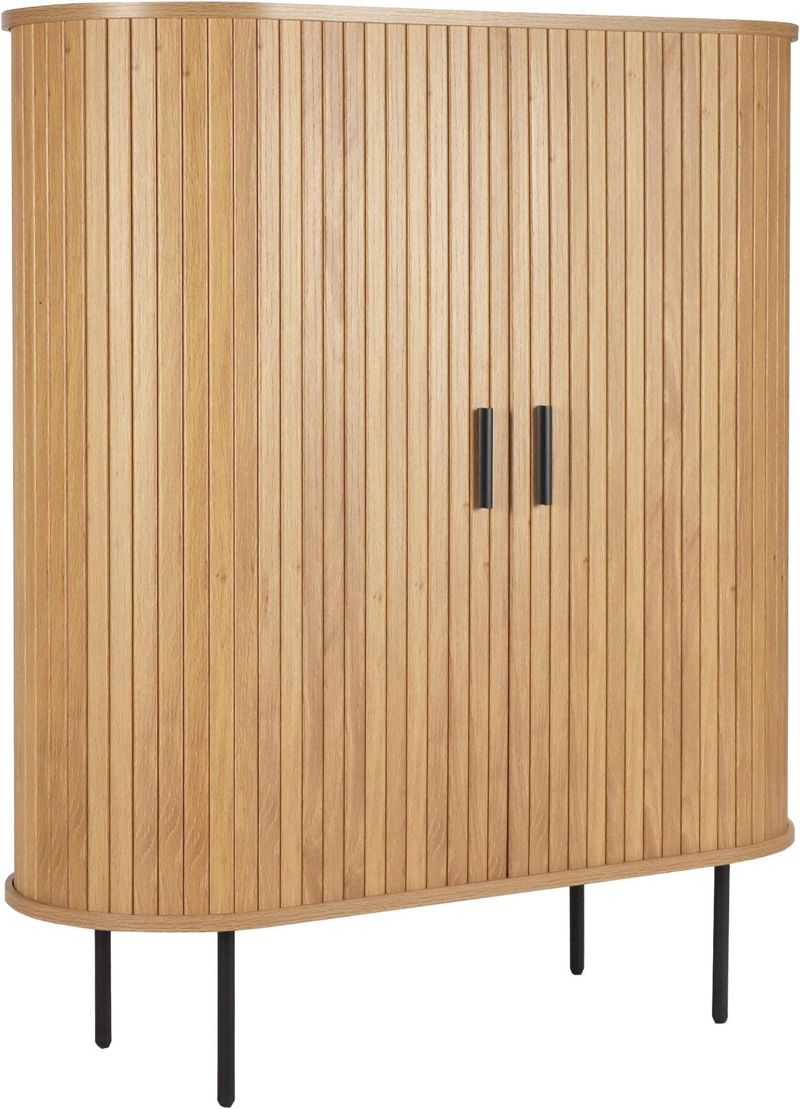 Kommode HOME AFFAIRE Natur Schwarz Melamin Metall