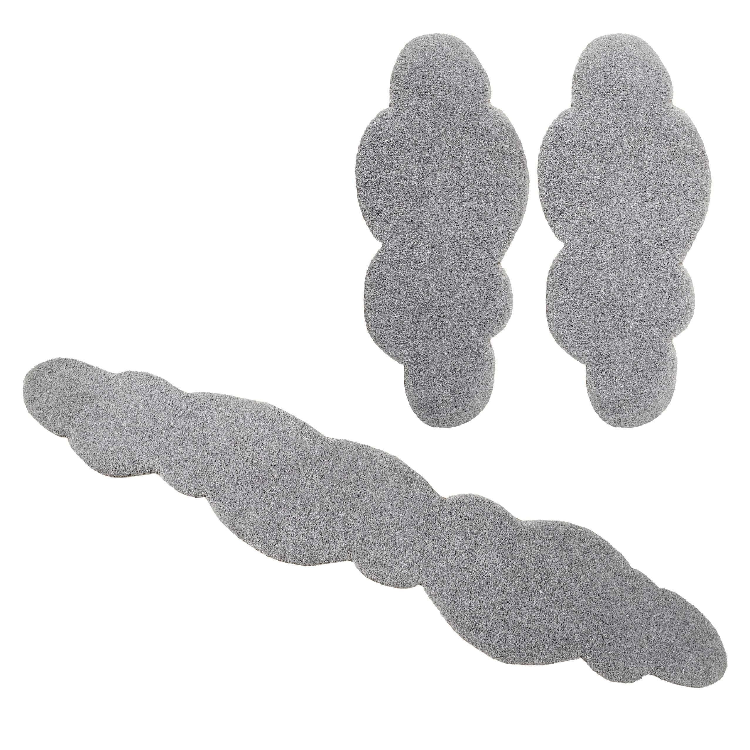 Bettumrandung MY HOME Microfaser Teppich Magong Wolkenform