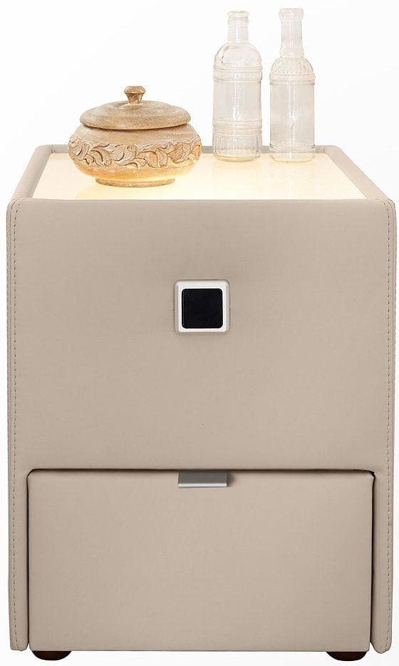 Jockenhöfer Nachtkonsole Lancy Beige mit LED-Beleuchtung